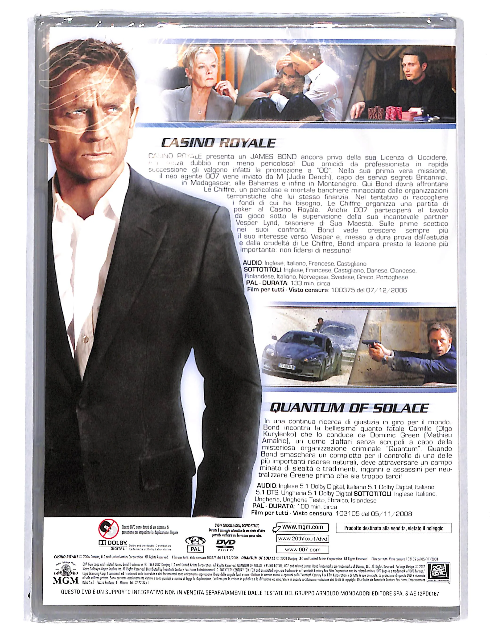 EBOND 007 Daniel Craig - casino royale Quantum of solace DVD DB753434 - Image 2
