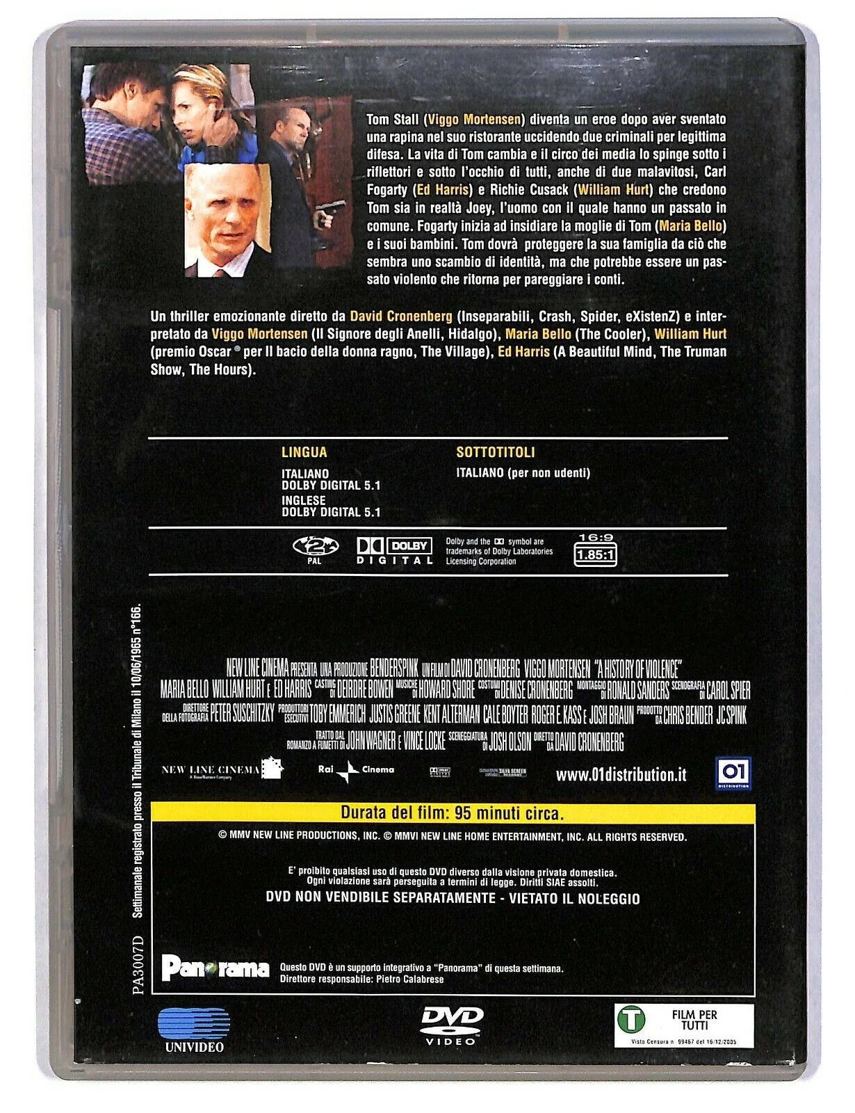 EBOND A History Of Violence Con Viggo Mortensen Editoriale DVD DB730143 - Image 2