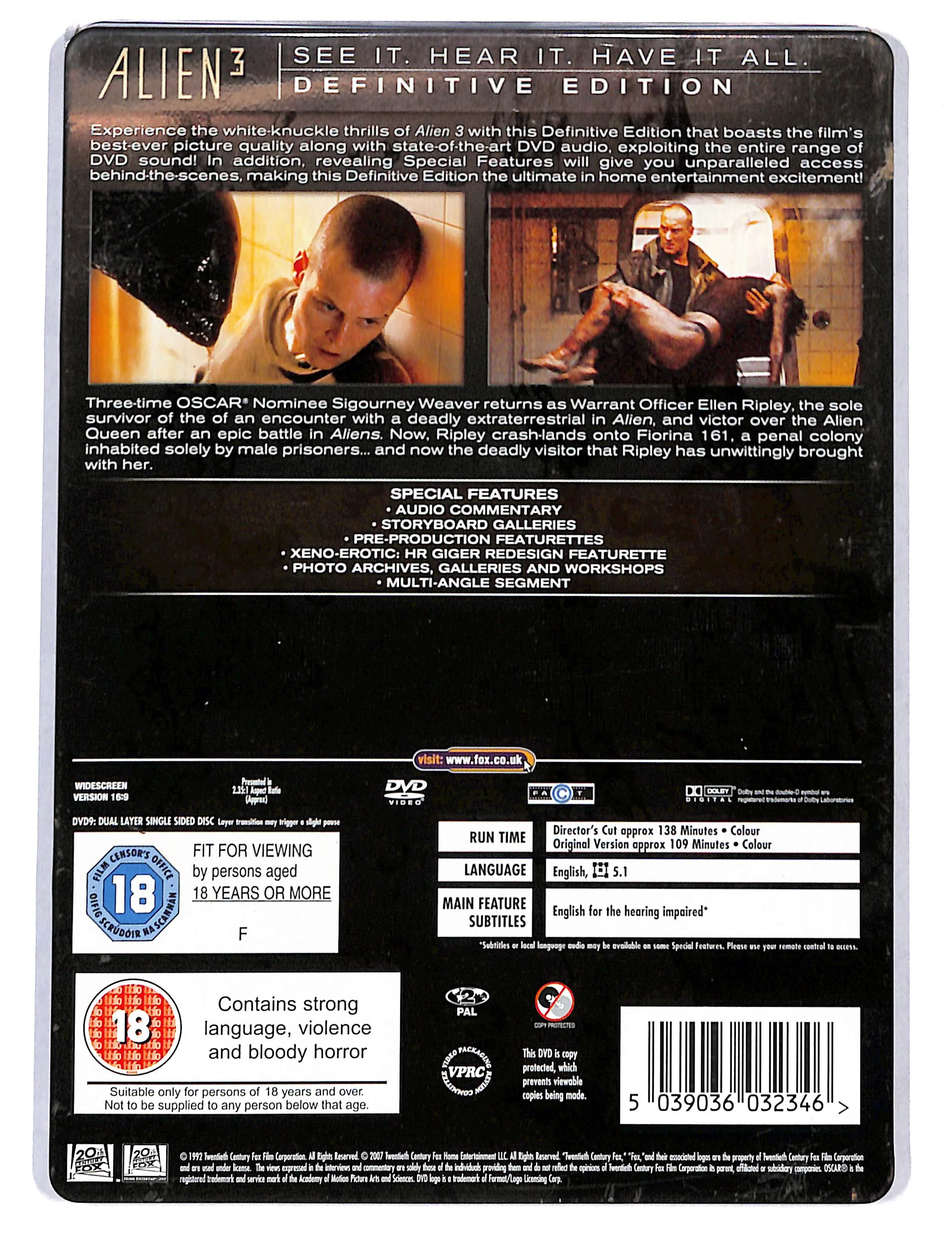 EBOND Alien 3 Edizione: Regno Unito STEELBOOK DVD DB753417 - Image 2