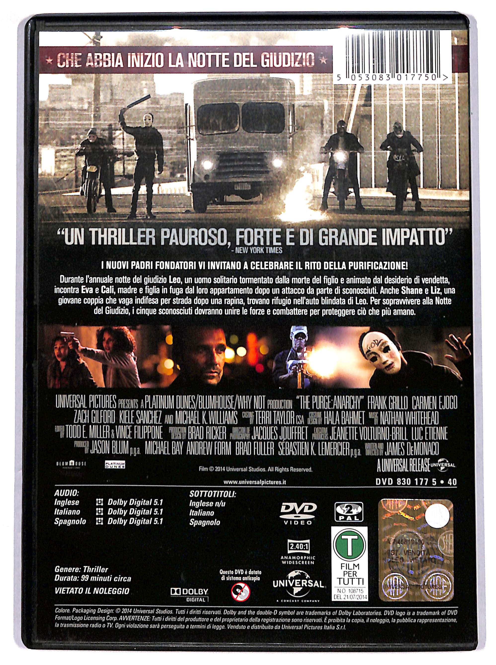 EBOND anarchia - la notte del giudizio NOLEGGIO DVD DB747649 - Image 2