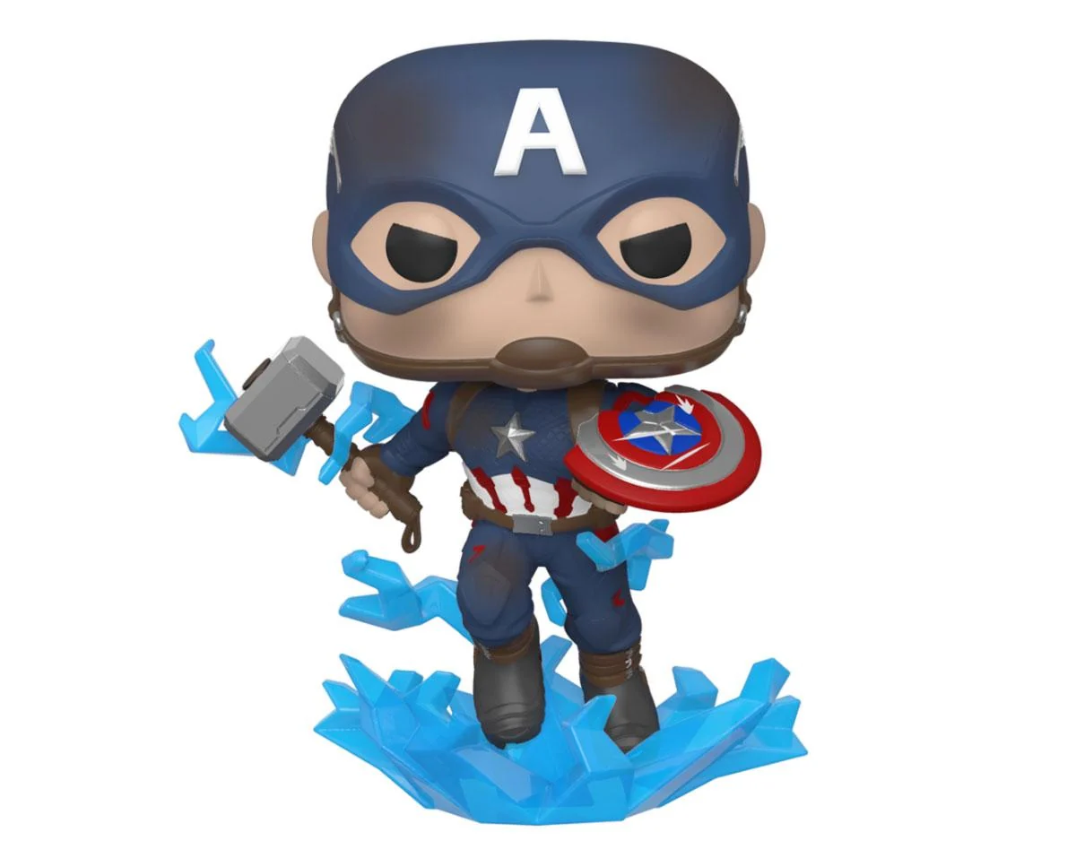 AVENGERS: ENDGAME POP! MOVIES VINYL FIGURE CAPTAIN AMERICA W/BROKEN SHIELD & MJO