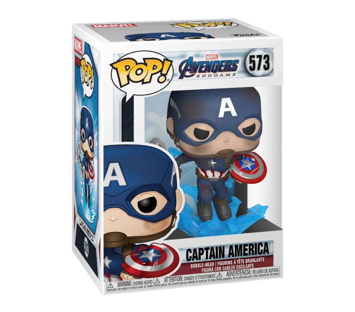 AVENGERS: ENDGAME POP! MOVIES VINYL FIGURE CAPTAIN AMERICA W/BROKEN SHIELD & MJO - Image 2