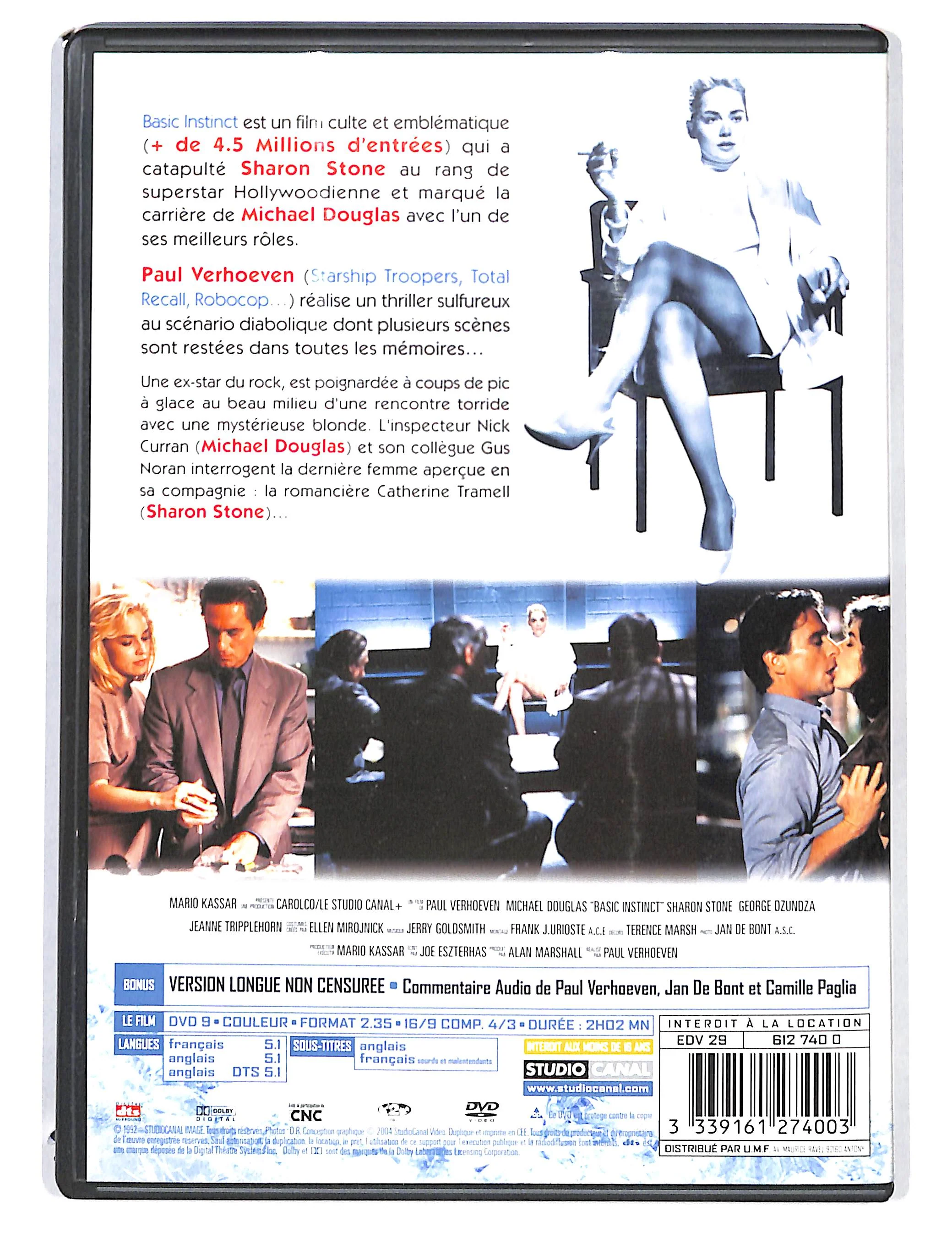 EBOND Basic Instinct Edizione Francia DVD DB709917 - Image 2