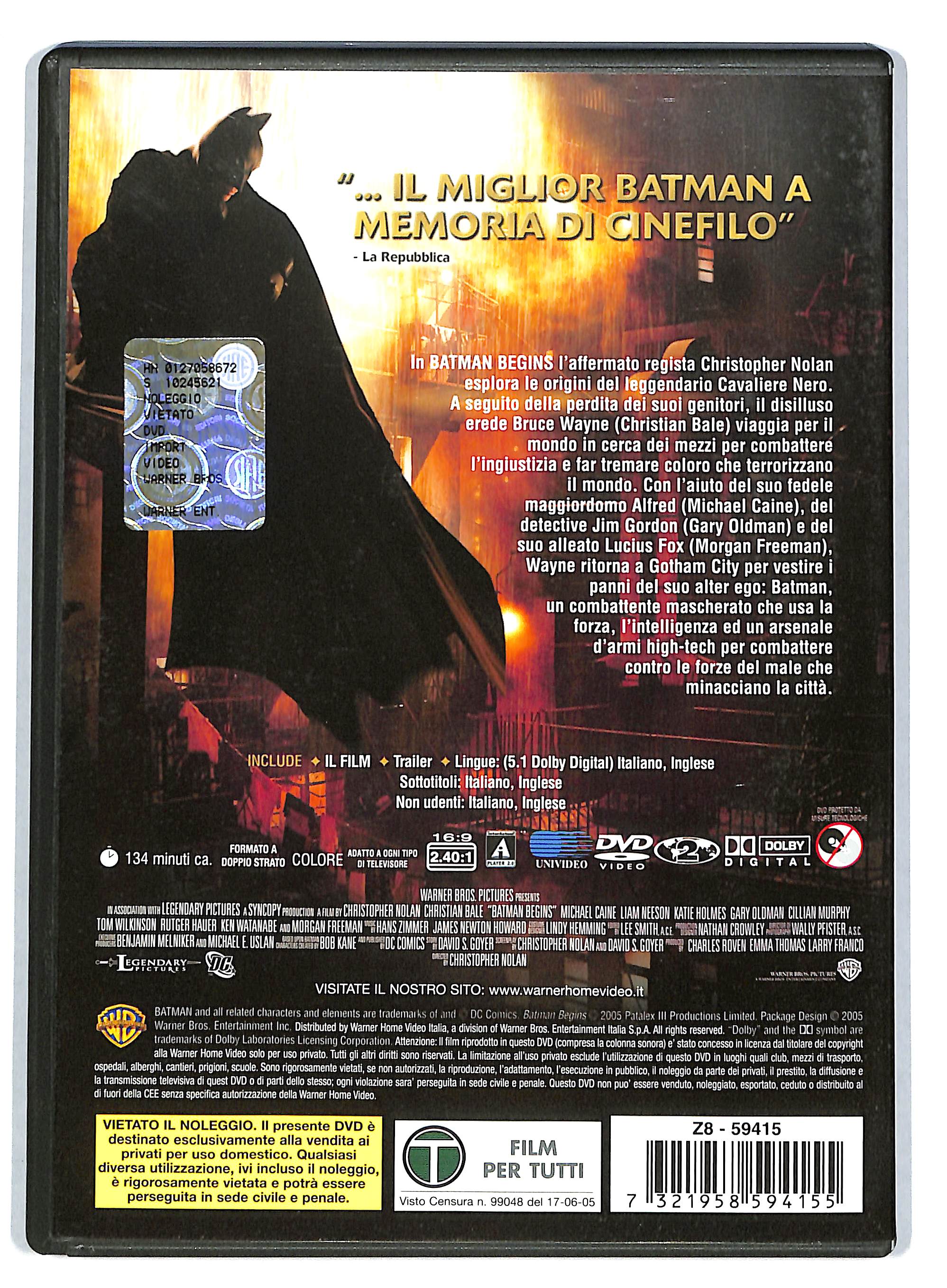 EBOND Batman Begins DVD DB715855 - Image 2