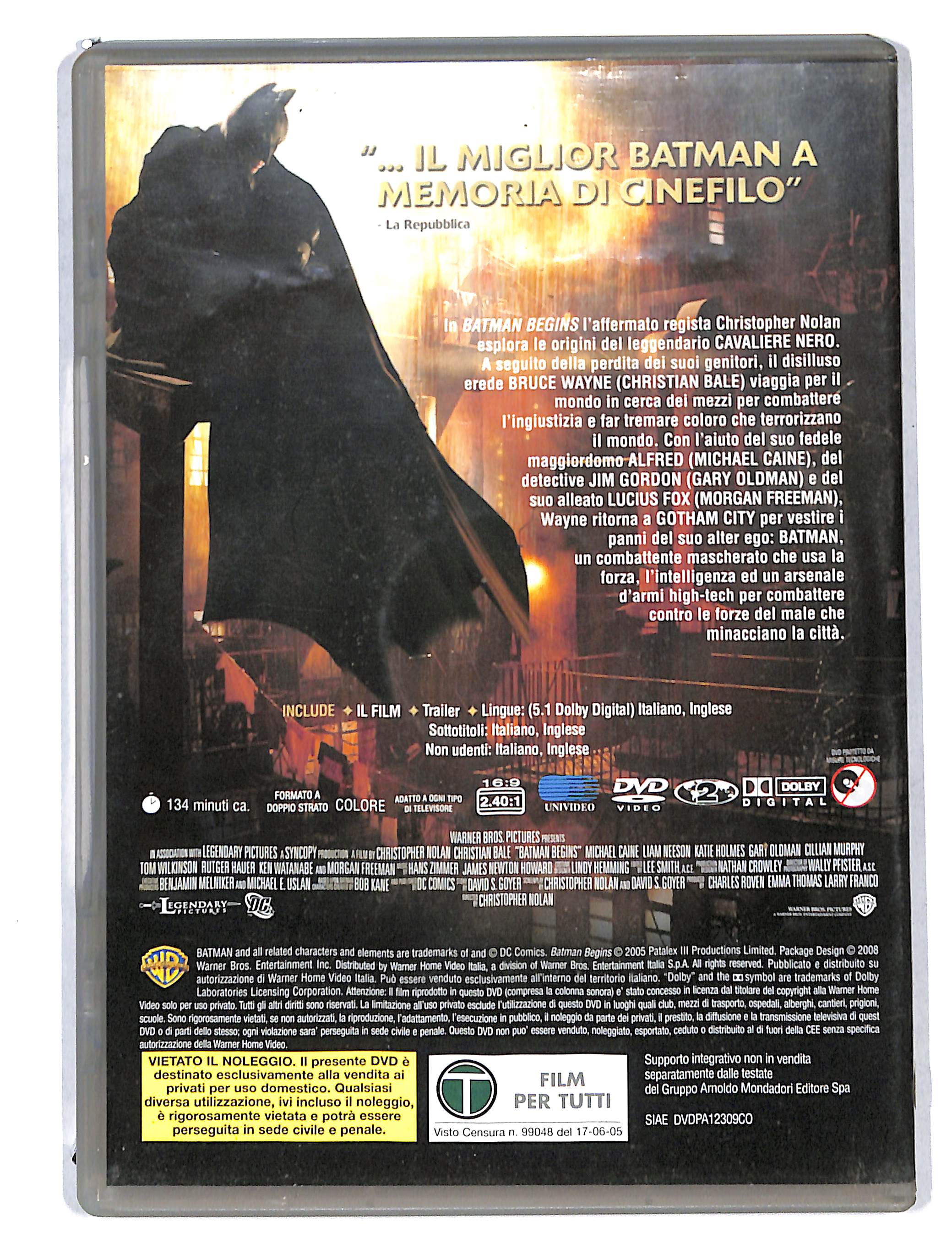 EBOND Batman Begins EDITORIALE DVD DB738338 - Image 2
