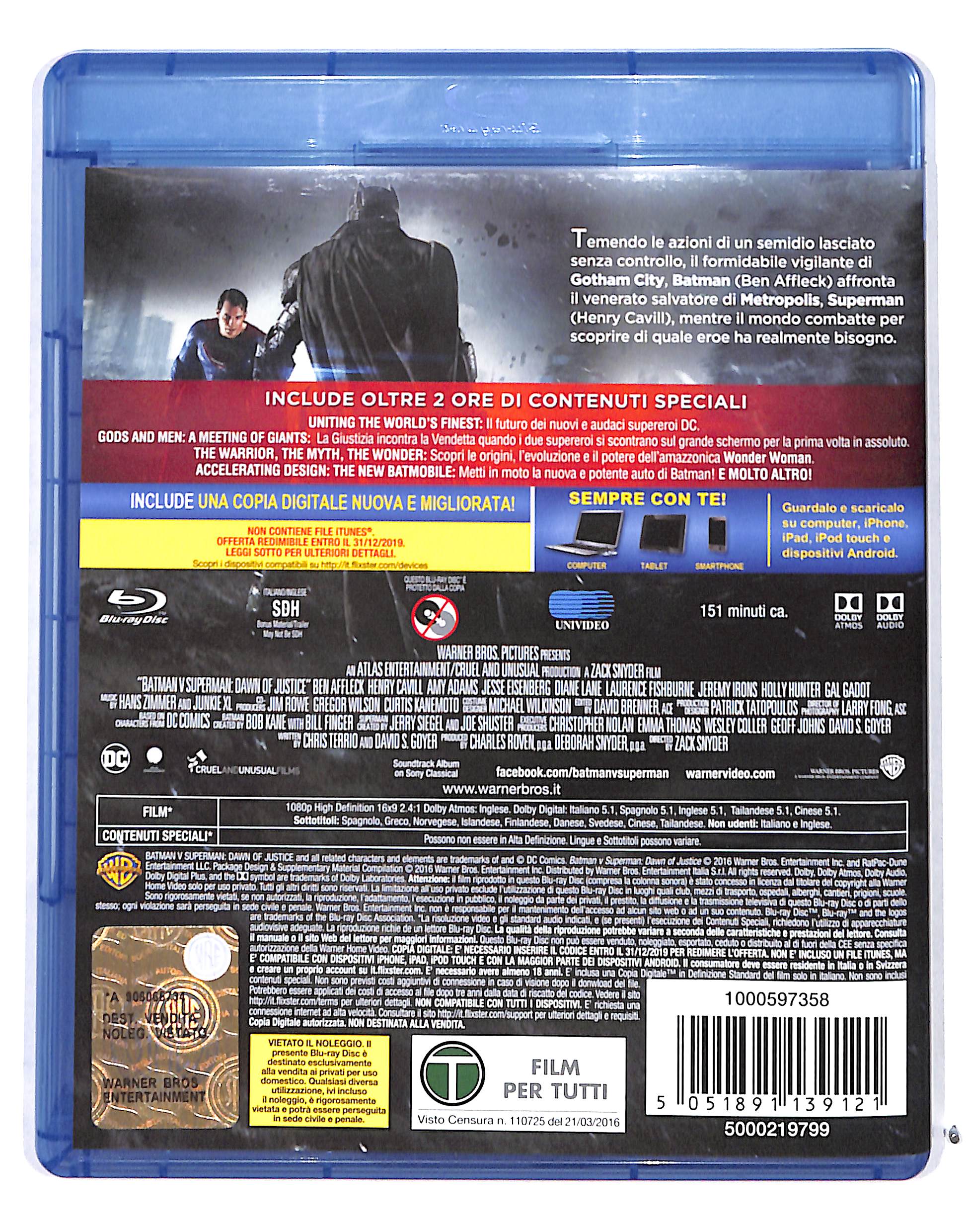 EBOND Batman v Superman BLURAY + copia digitale BLURAY DB685125 - Image 2