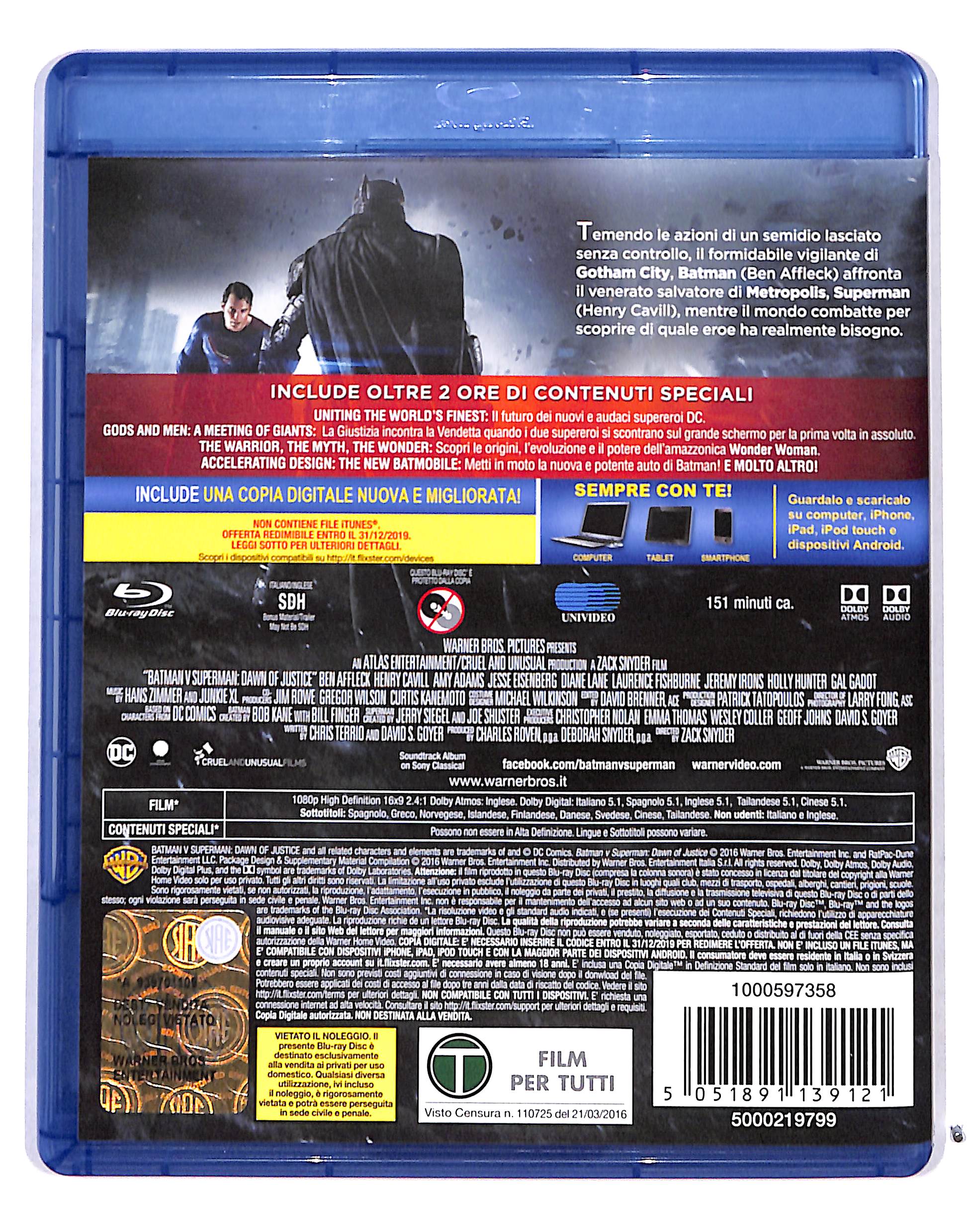 EBOND Batman v Superman BLURAY + Copia Digitale BLURAY DB717340 - Image 2