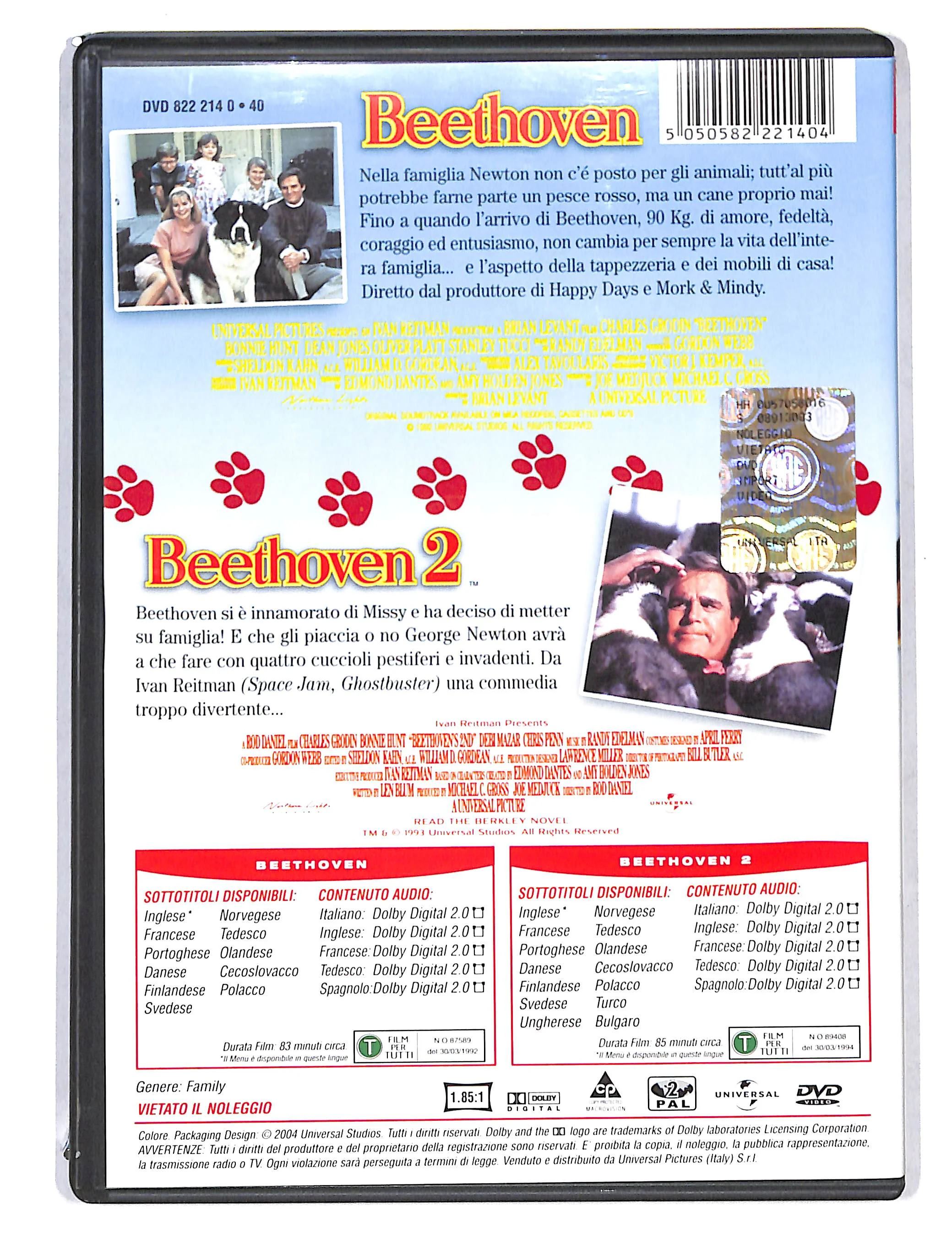 EBOND Beethoven & Beethoven 2 ( 2 DVD) DVD DB738158 - Image 2