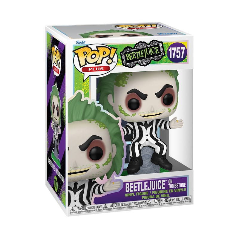 BEETLEJUICE POP! PLUS MOVIES VINYL FIGURE BEETLEJUICE W/TOMBSTONE 9 CM P039111 - Image 2
