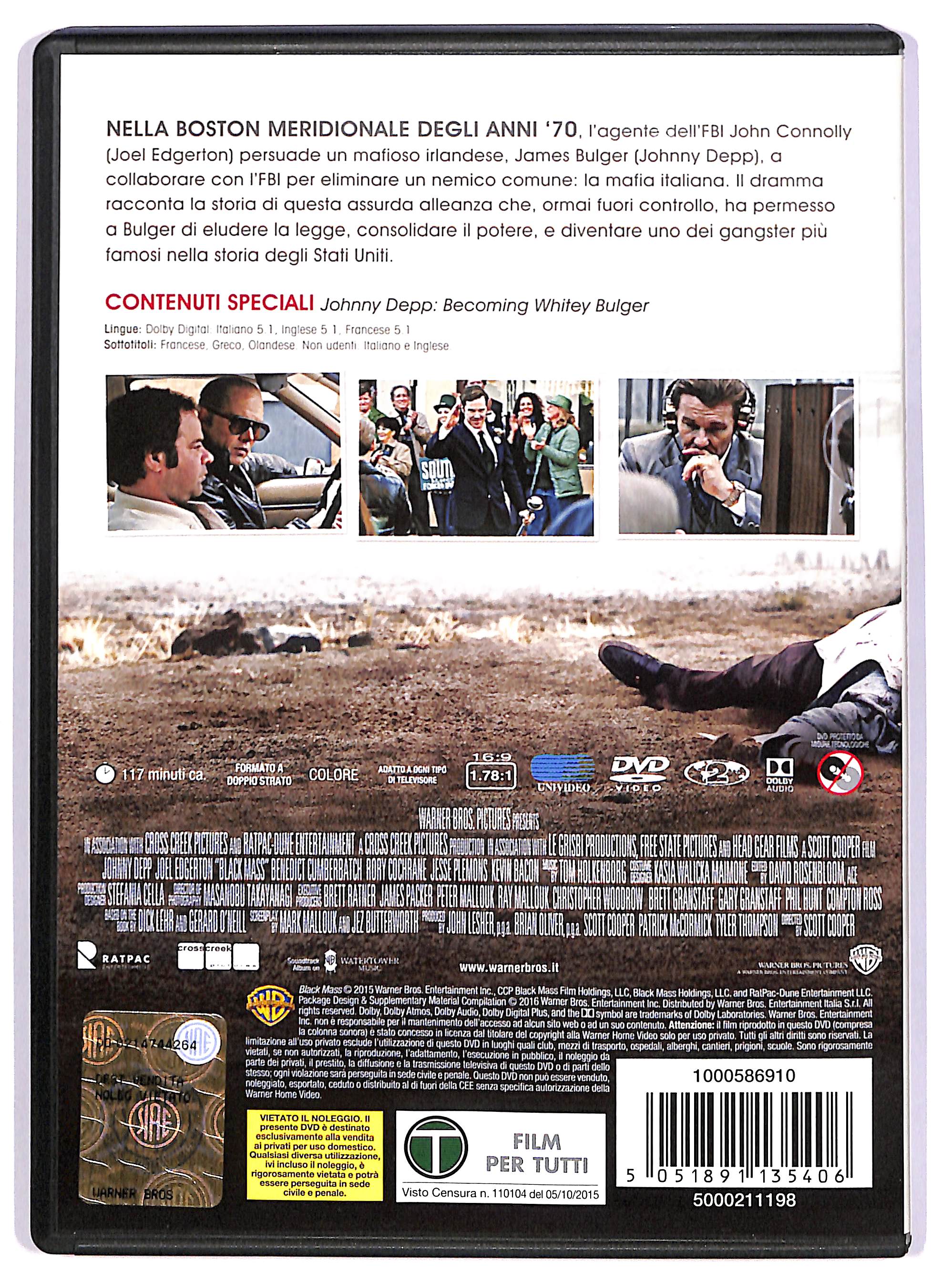 EBOND Black Mass - L'Ultimo Gangster DVD DB712313 - Image 2