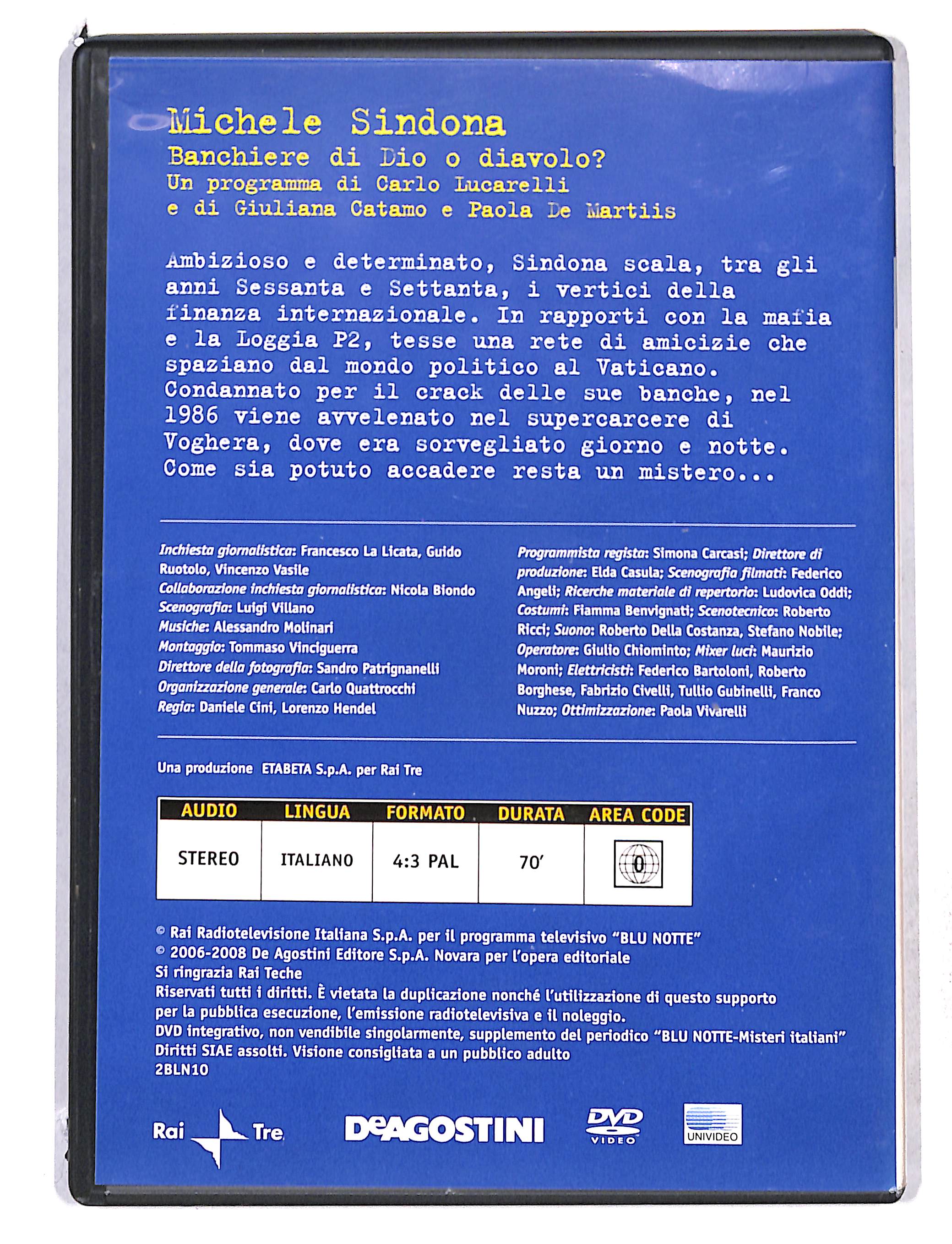 EBOND Blu Notte Vol.10 - Michele Sindona EDITORIALE DVD DB761411 - Image 2