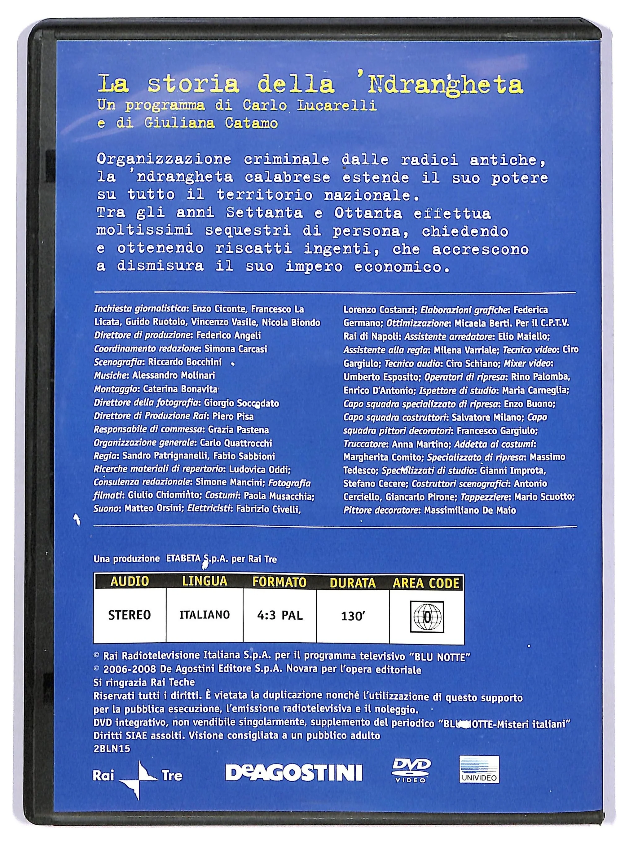 EBOND Blu Notte vol.15 - La storia della 'Ndrangheta EDITORIALE DVD DB748828 - Image 2