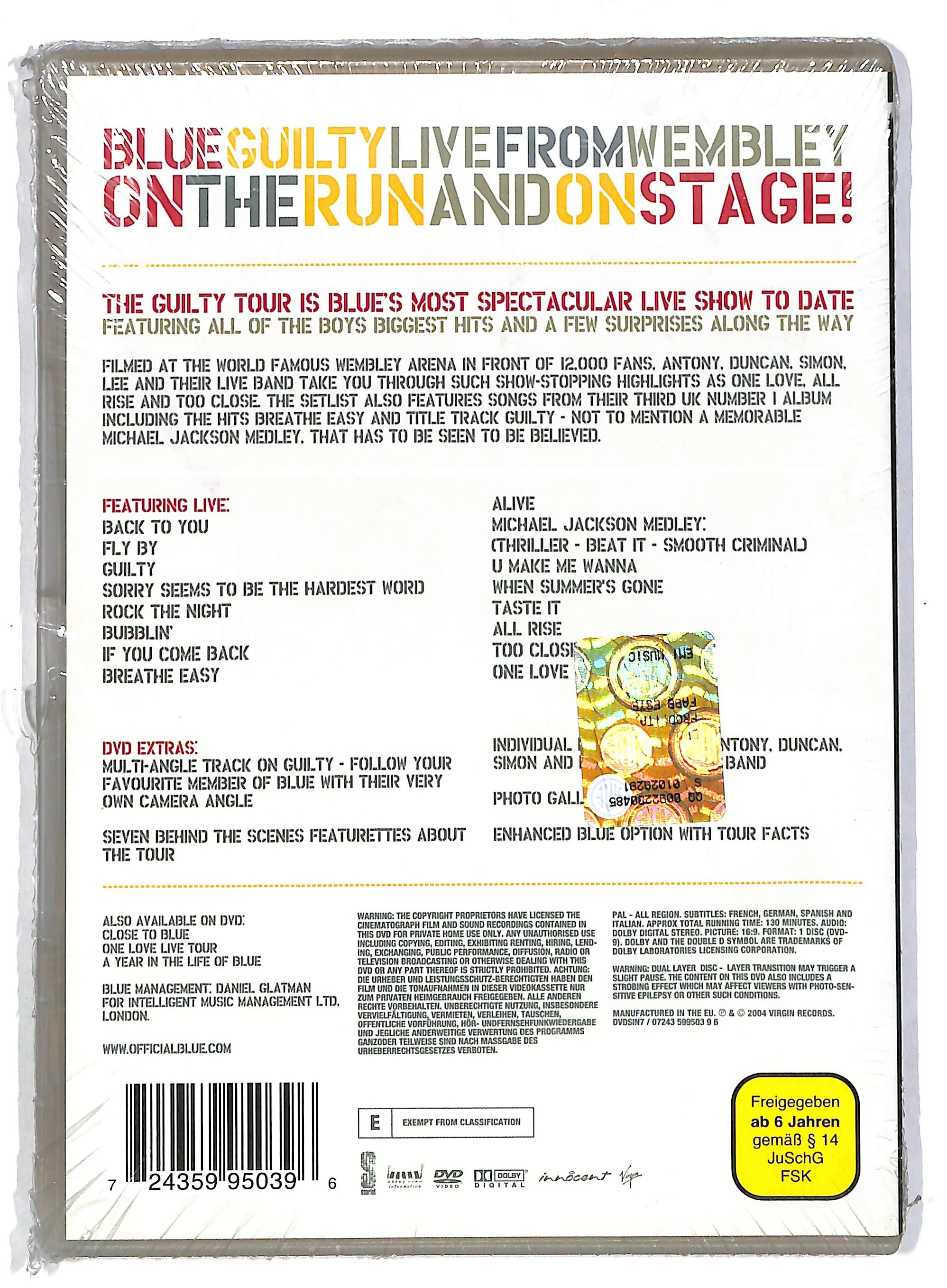 EBOND Blue - Guilty Live From Wembley DVD DB746367 - Image 2