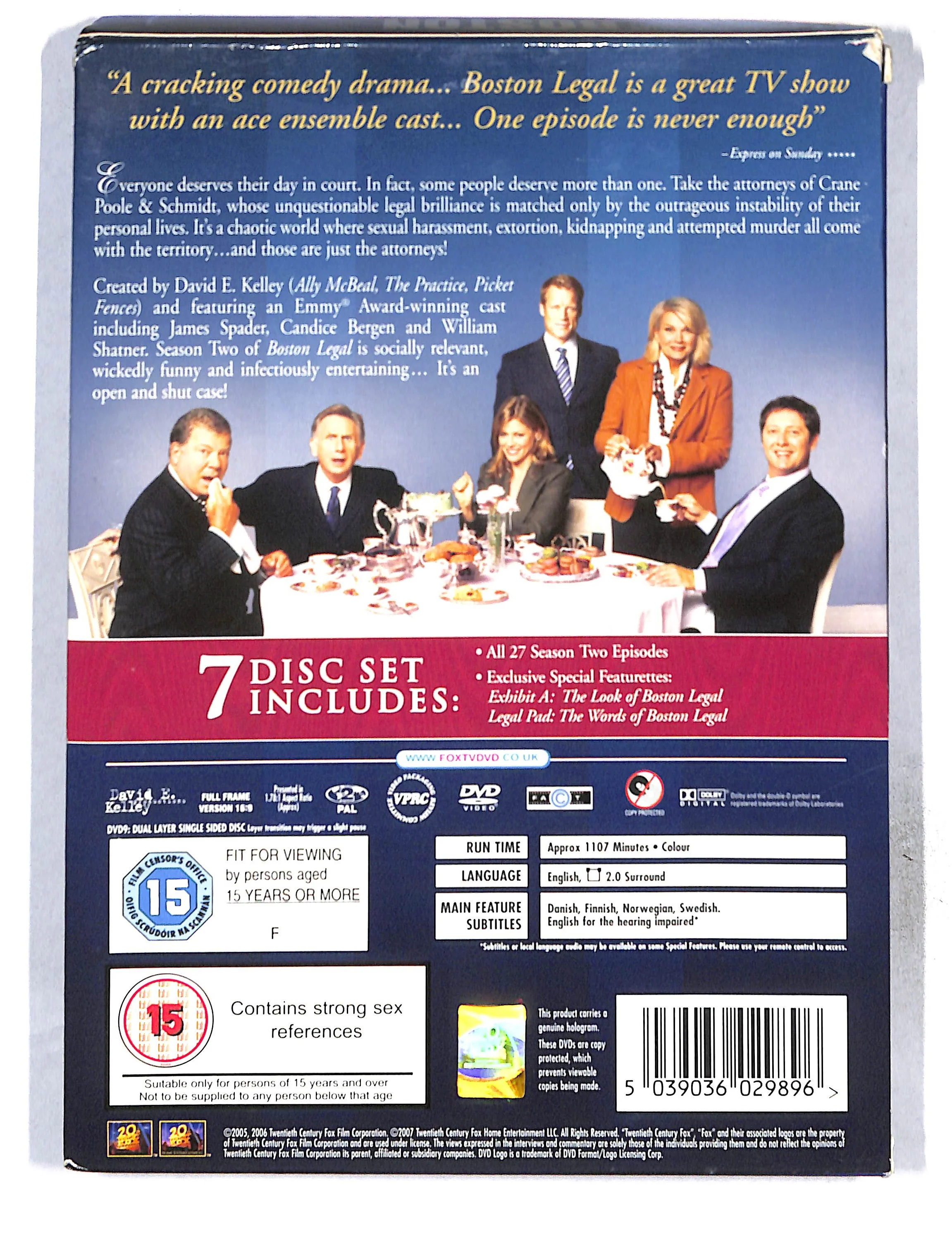 EBOND Boston Legal: Season 2 (7 Dvd) Edizione UK DVD DB750438 - Image 2