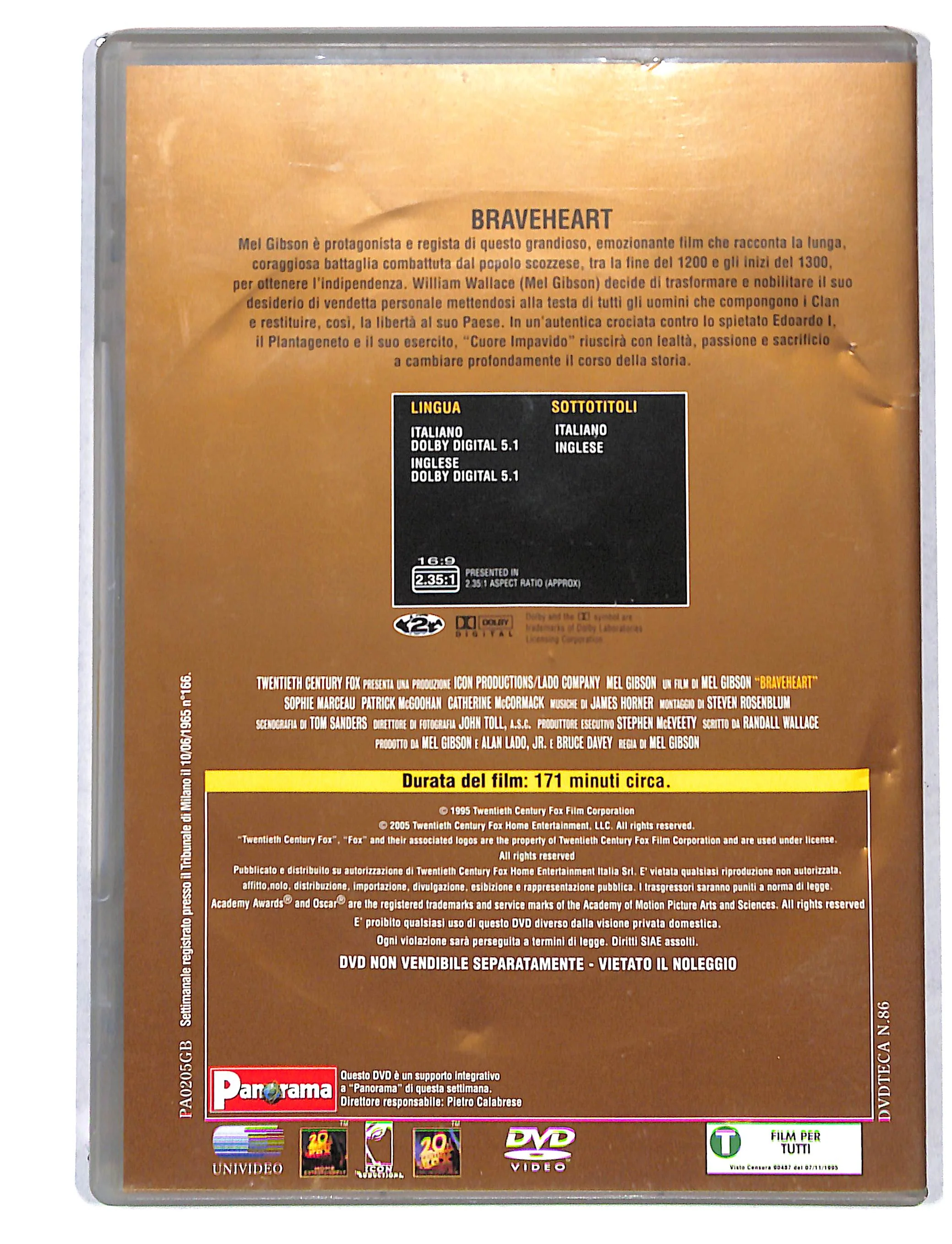 EBOND Braveheart EDITORIALE DVD DB735801 - Image 2