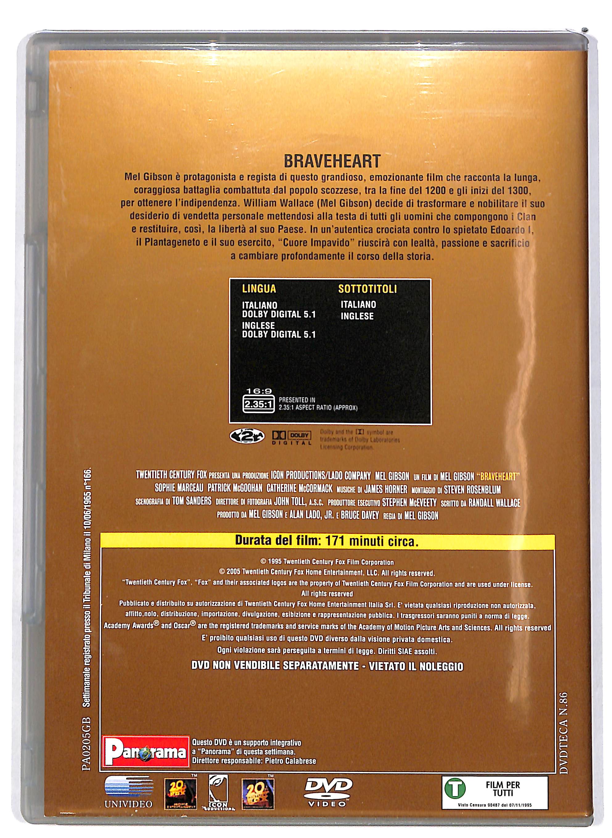 EBOND Braveheart  EDITORIALE DVD DB773058 - Image 2