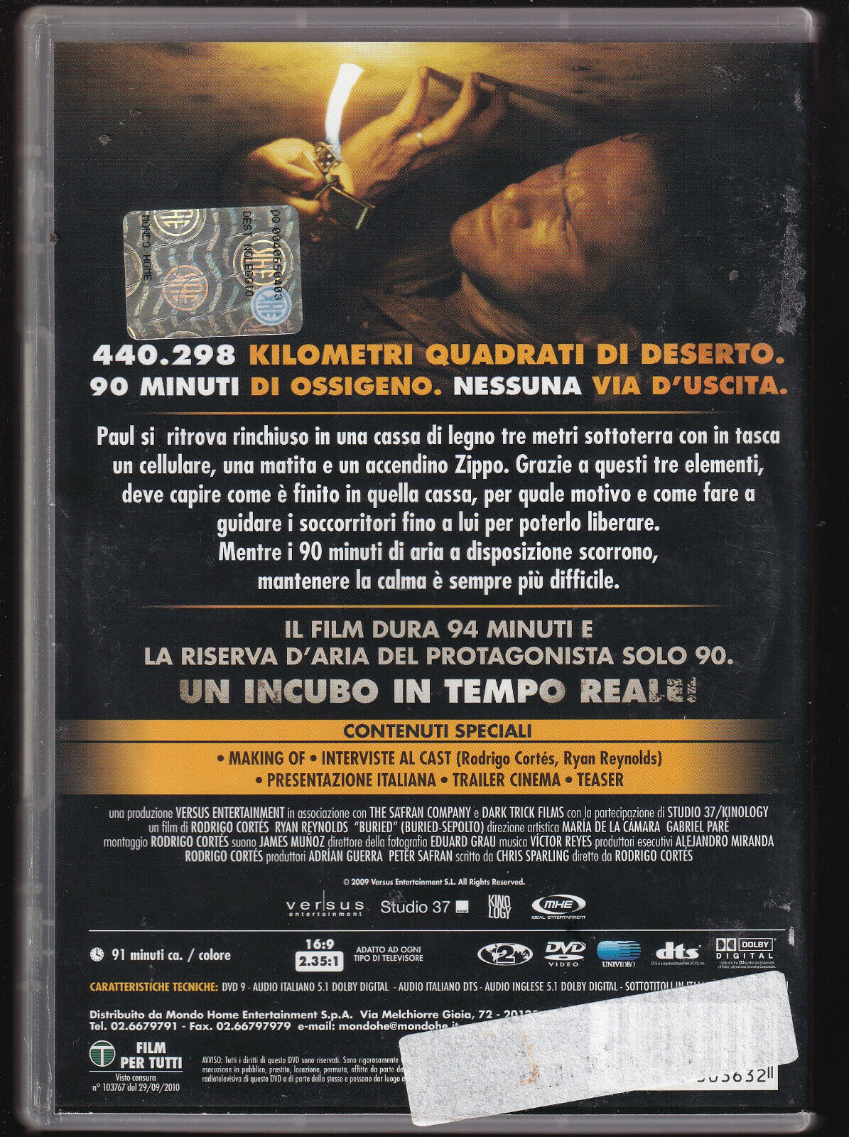 EBOND Buried Sepolto Ex Noleggio DVD DB759317 - Image 2