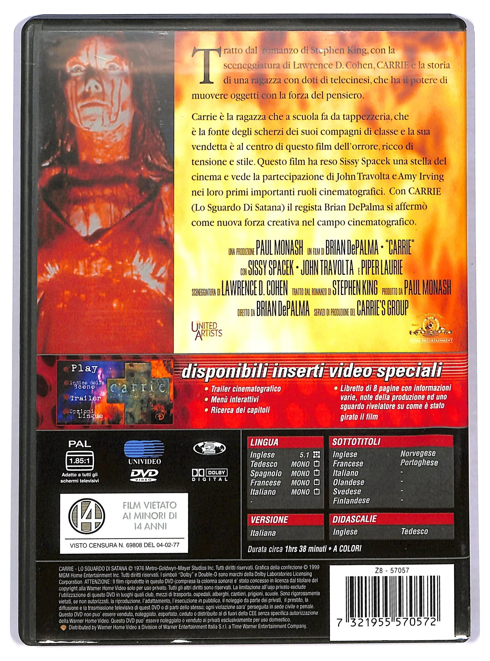 EBOND Carrie - Lo Sguardo Di Satana DVD DB742305 - Image 2