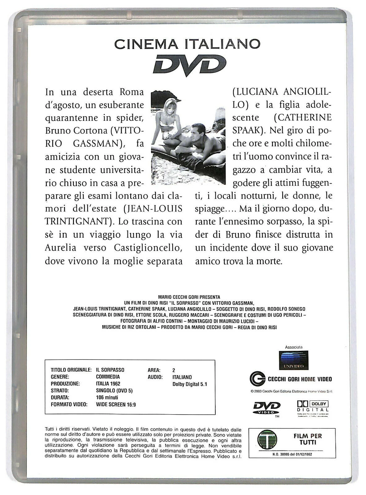EBOND Cinema Italiano - Il Sorpasso Vol.7 Editoriale DVD DB717615 - Image 2