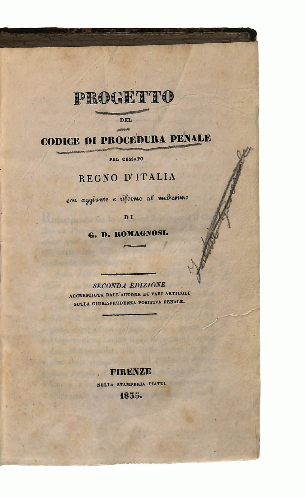 EBOND Codice Di Procedura Penale G D Romagnosi 1835 Libro LI046678 - Image 2