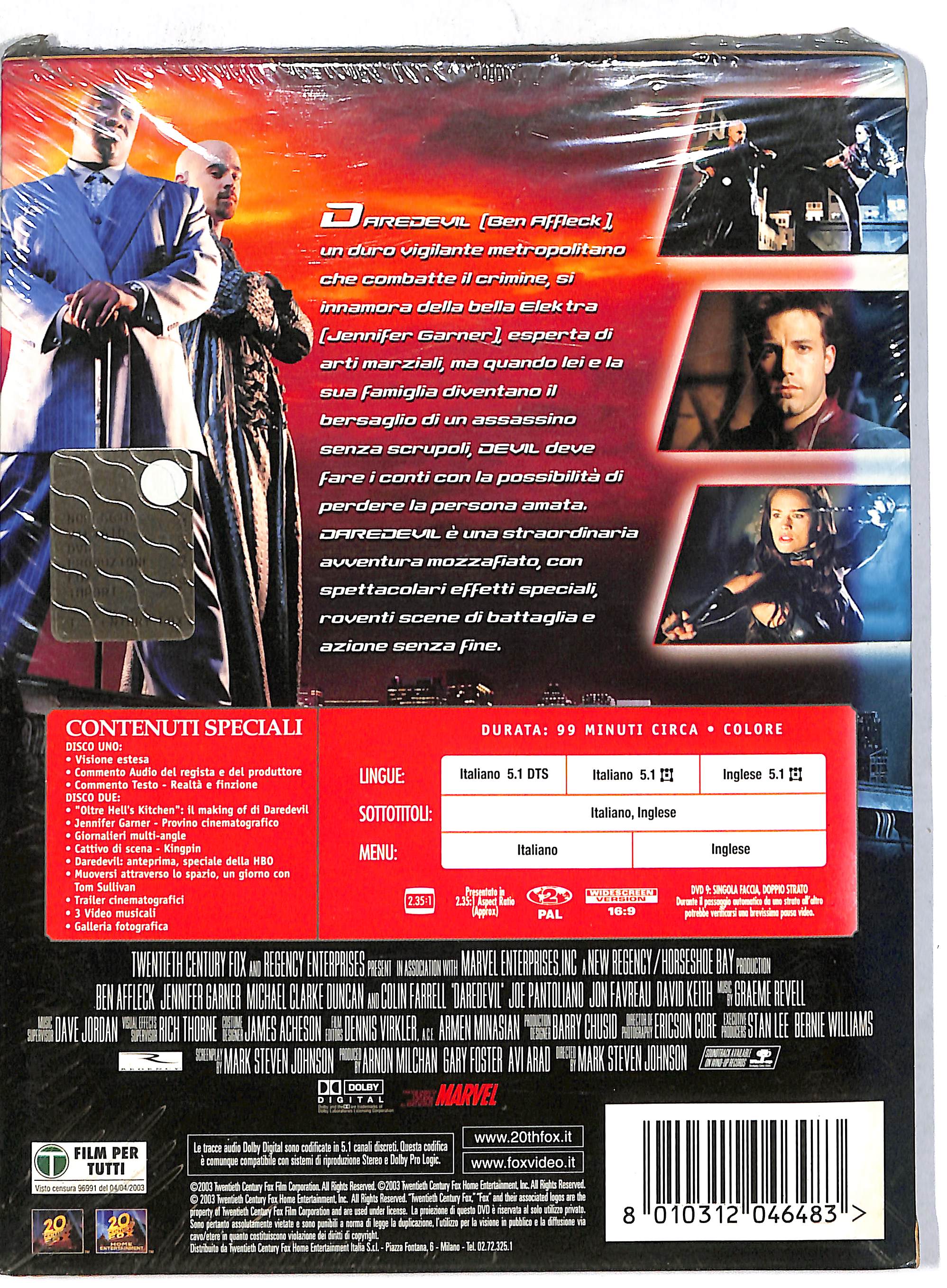 EBOND Daredevil Special Edition (2) Digipack DVD DB729134 - Image 2