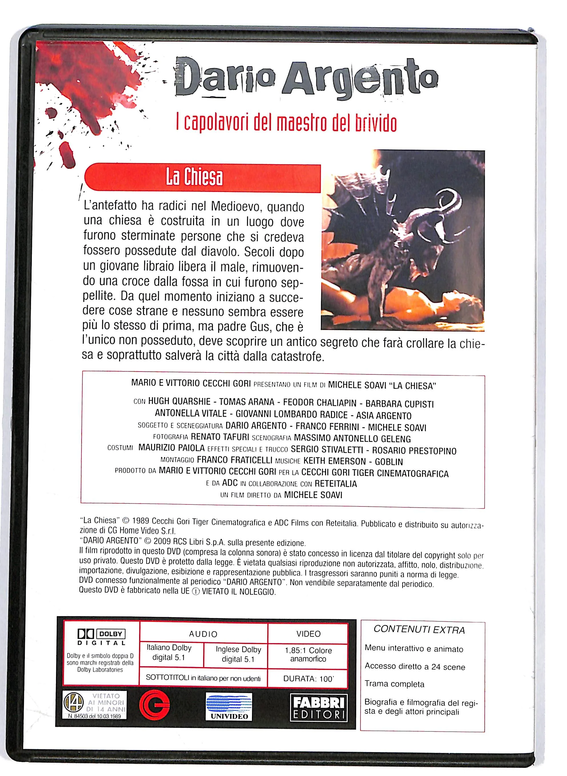 EBOND Dario Argento - La chiesa EDITORIALE DVD DB746126 - Image 2