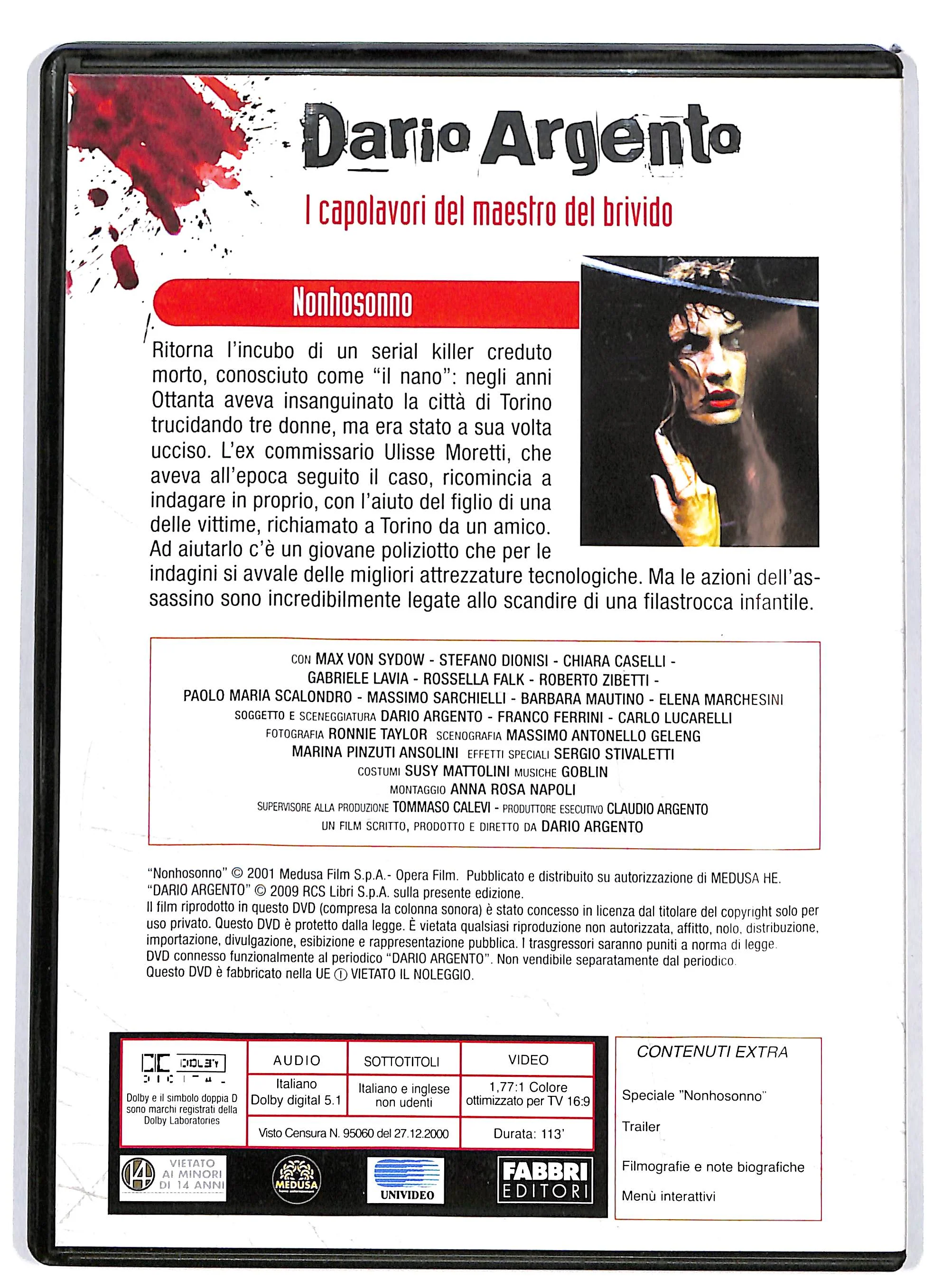 EBOND Dario Argento - Non ho sonno EDITORIALE DVD DB738639 - Image 2
