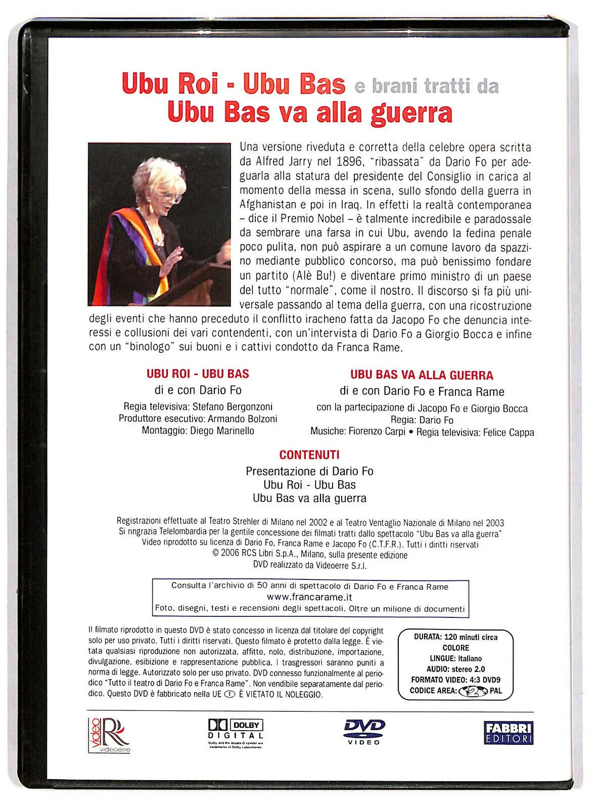 EBOND Dario Fo e Franca Rame Ubu Roi-ubu Bas Editoriale DVD DB730106 - Image 2