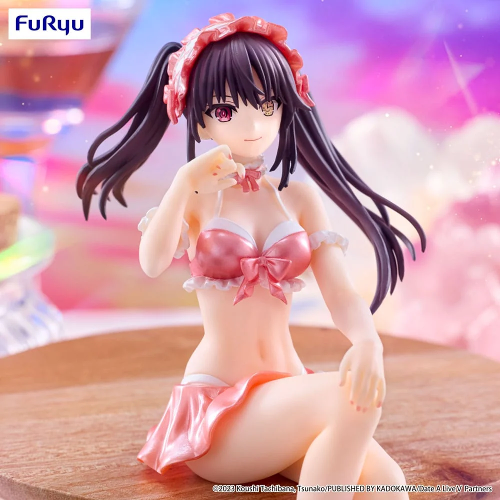 Date A Live V Noodle Stopper PVC Statue Kurumi Tokisaki Swimsuit Pastel Red Color Ver. 15 cm - Image 3