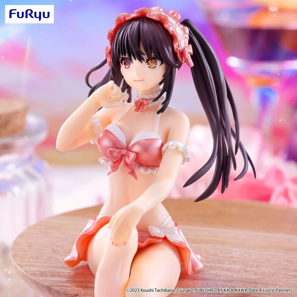 Date A Live V Noodle Stopper PVC Statue Kurumi Tokisaki Swimsuit Pastel Red Color Ver. 15 cm - Image 4