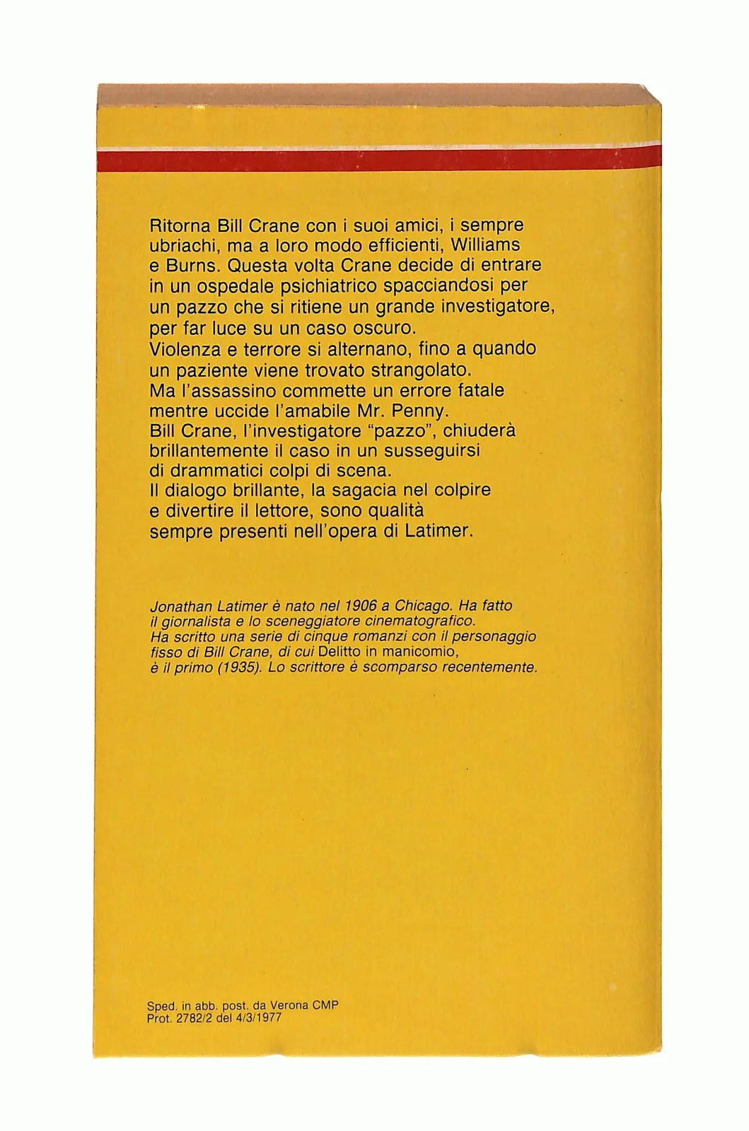 EBOND Delitto In Manicomio Latimer Classici Giallo Mondadori 1992 Libro LI048755 - Image 2