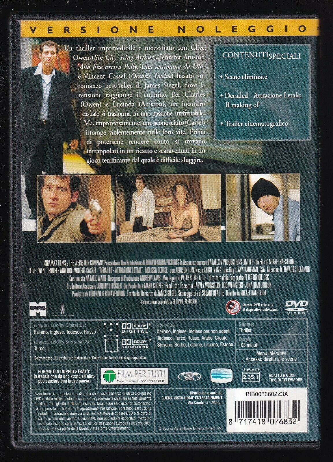 EBOND Derailed - Attrazione Letale Ex Noleggio DVD DB749237 - Image 2