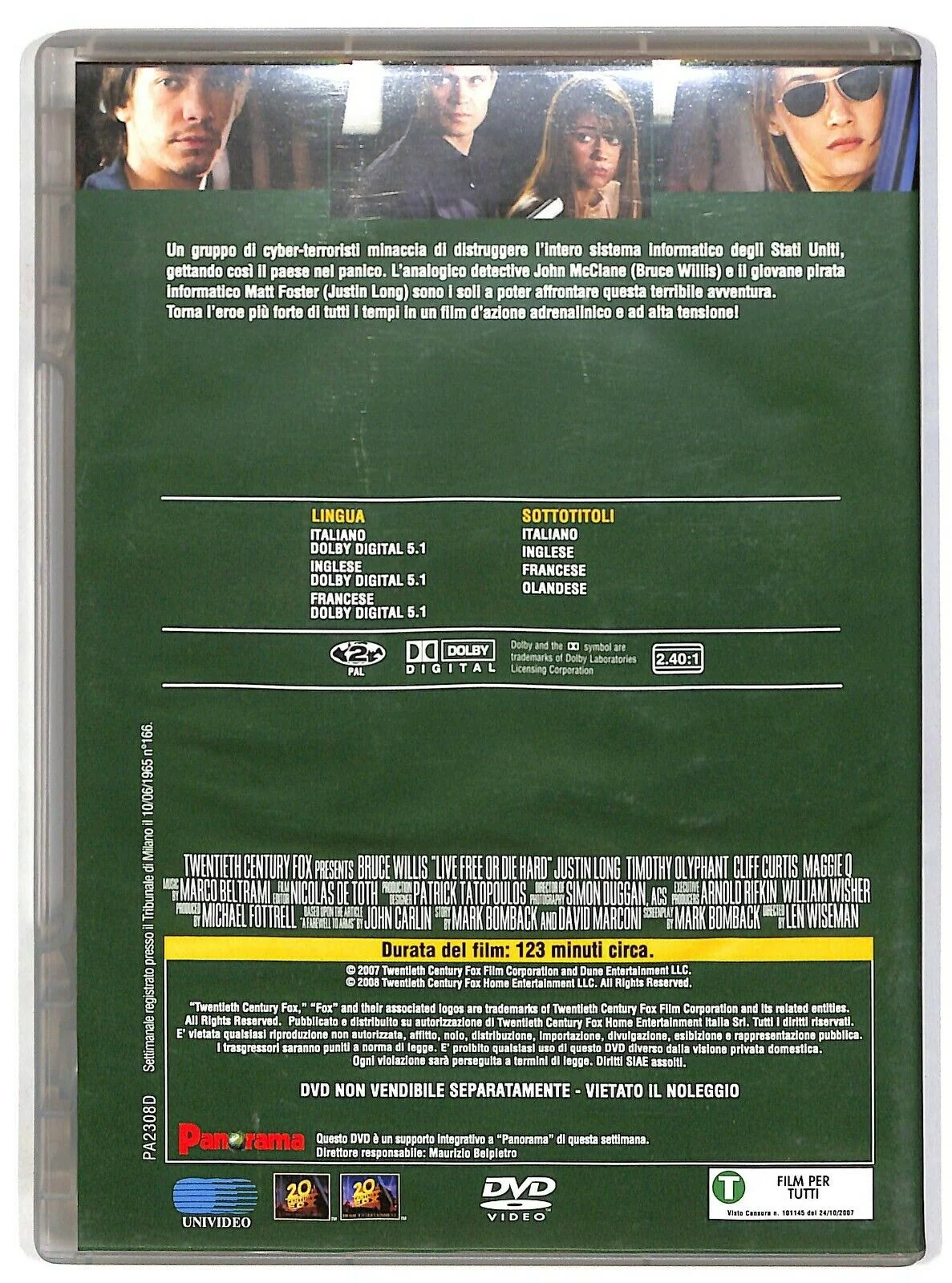 EBOND Die Hard Vivere o Morire Con Bruce Willis Editoriale DVD DB750233 - Image 2