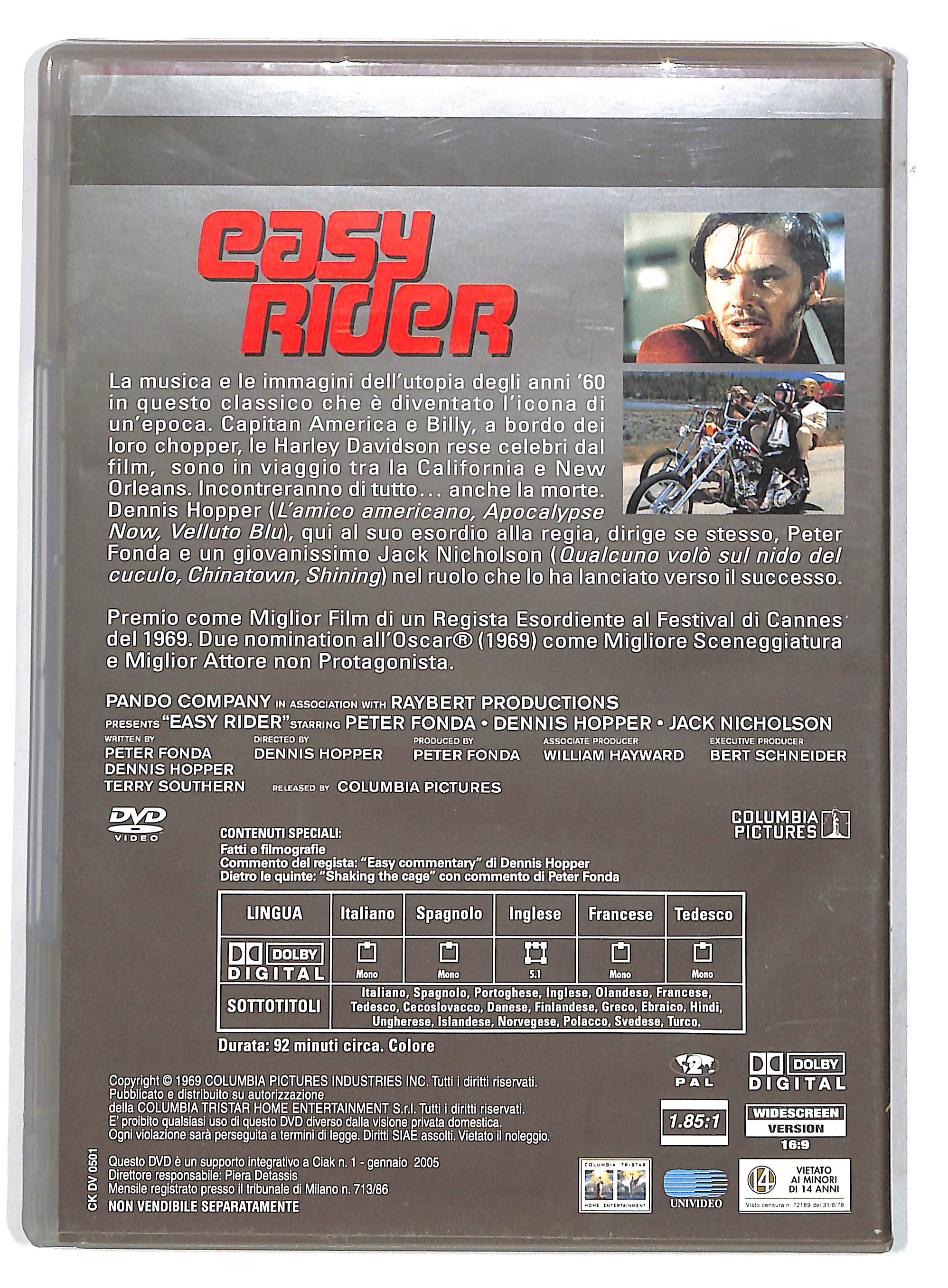EBOND Easy Rider - Liberta e paura EDITORIALE DVD DB758950 - Image 2