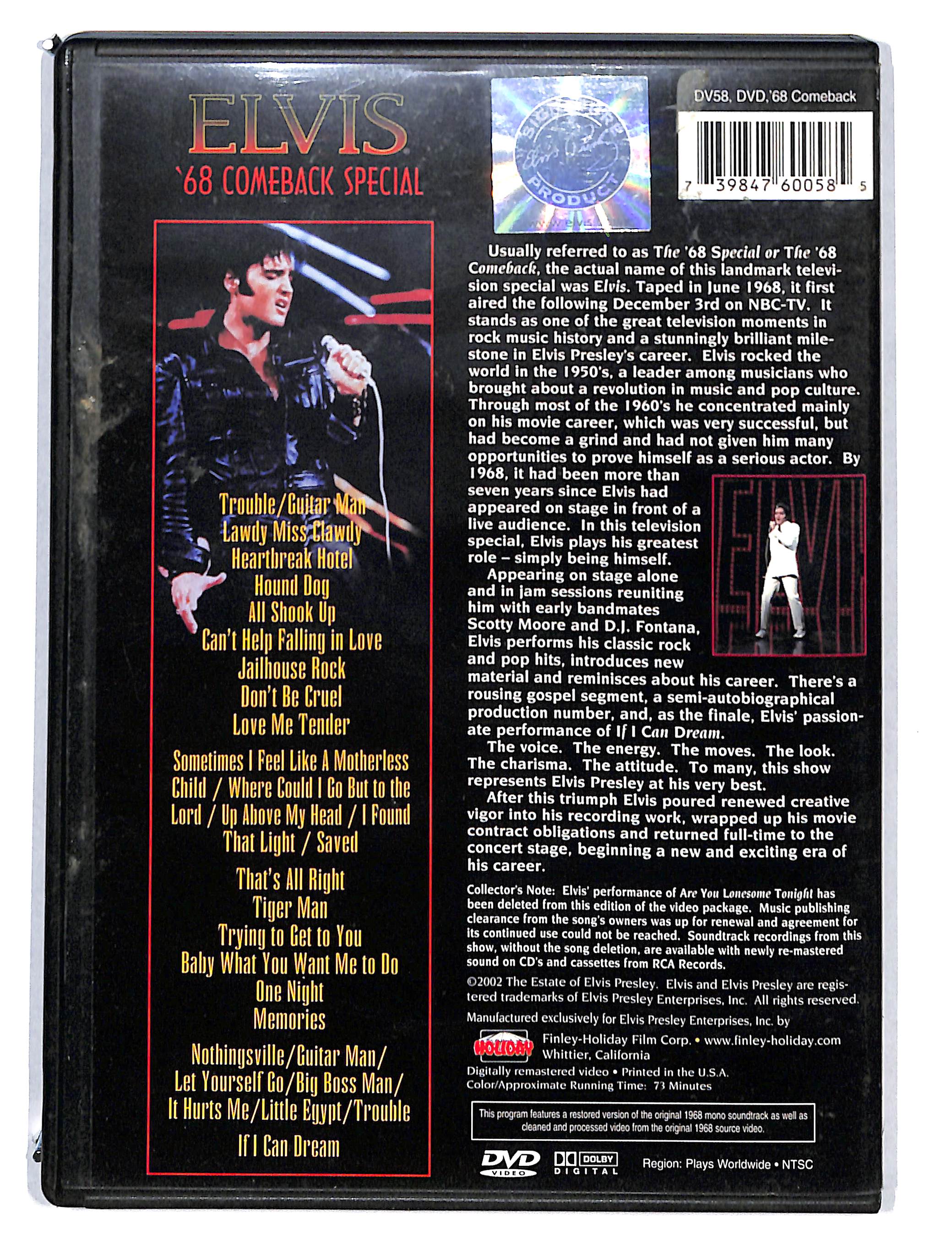 EBOND Elvis '68 Comeback special DVD DB723664 - Image 2