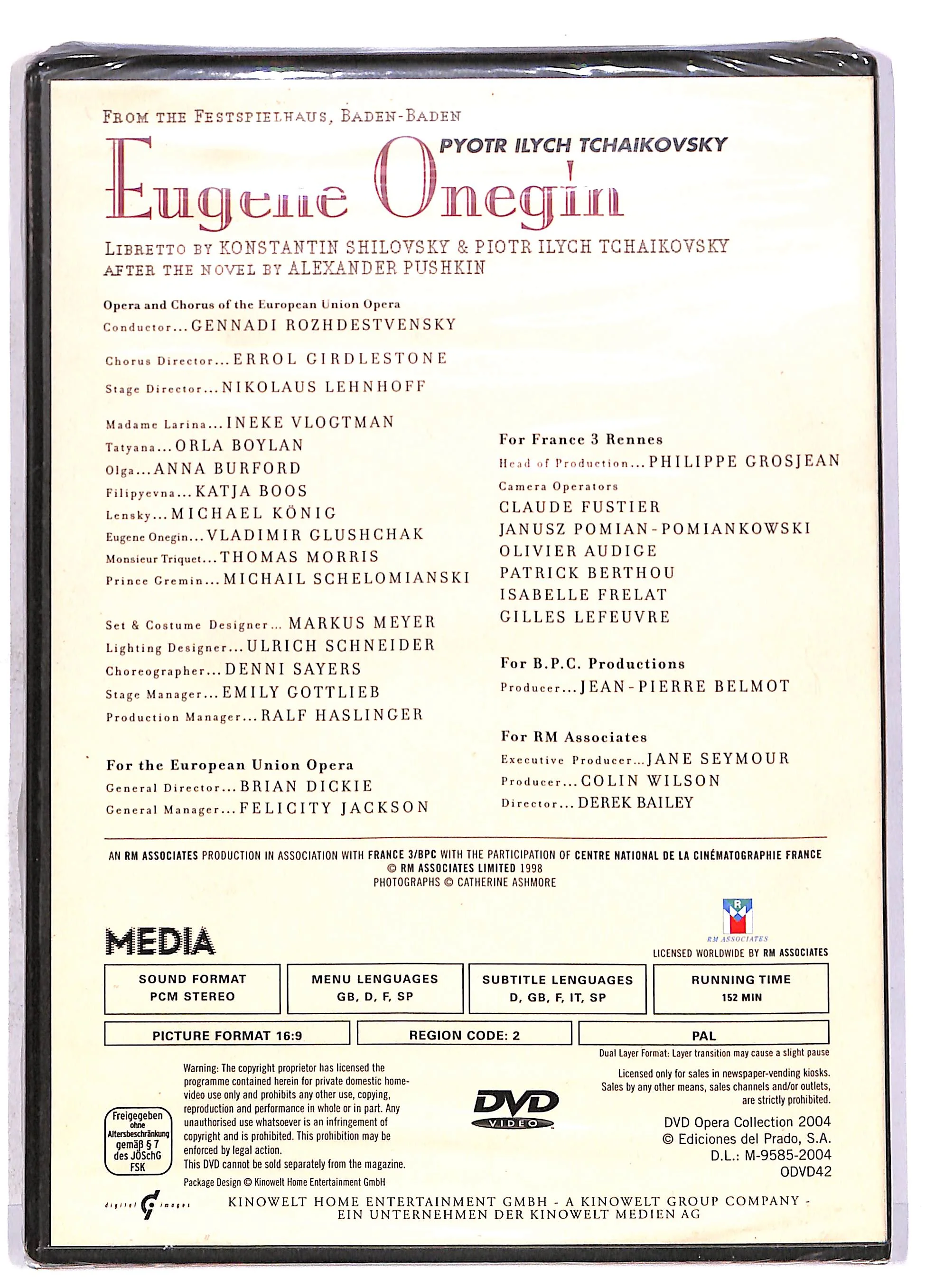 EBOND Eugene Onegin DvD Opera EDITORIALE DVD DB712617 - Image 2