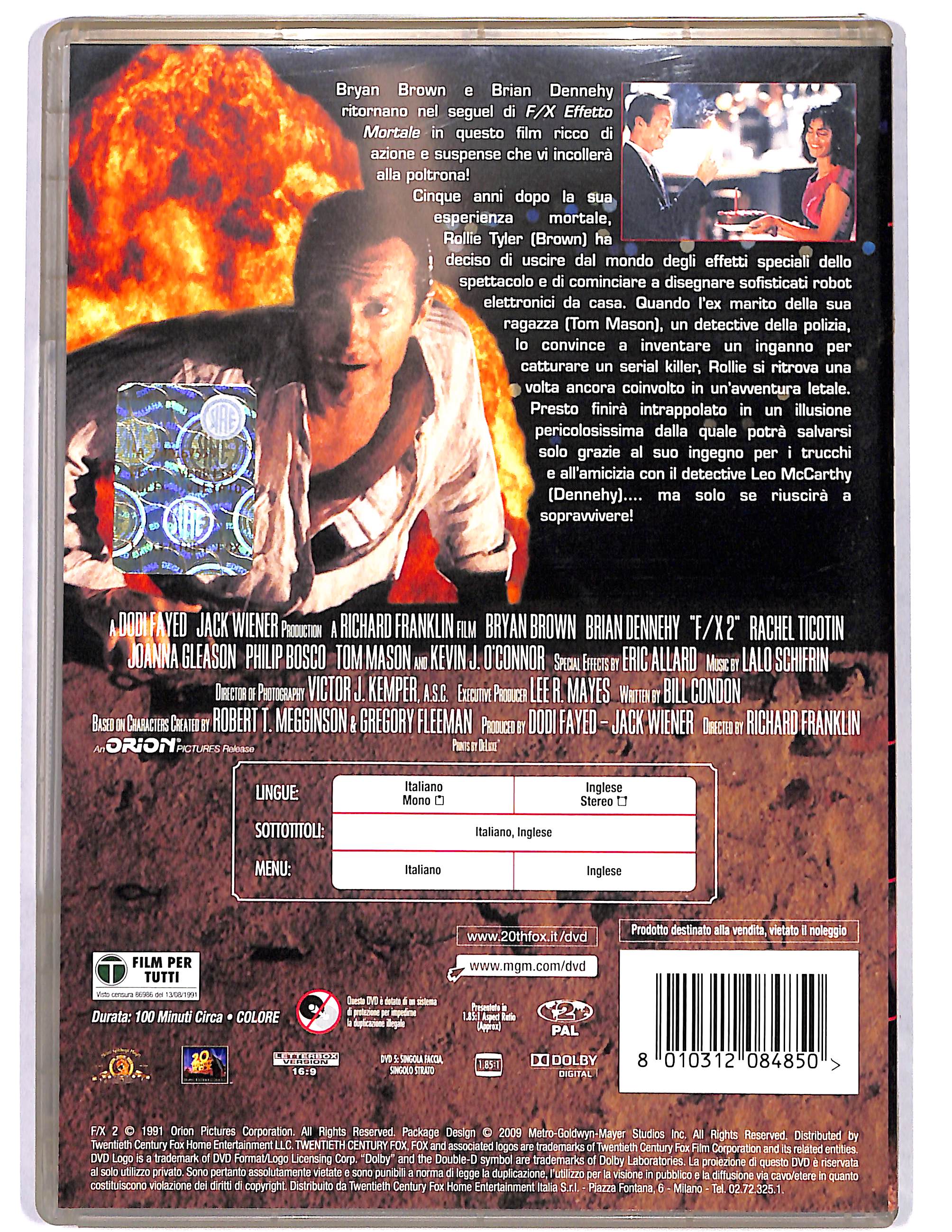 EBOND F/X 2 - Replay di un omicidio DVD DB693615 - Image 2