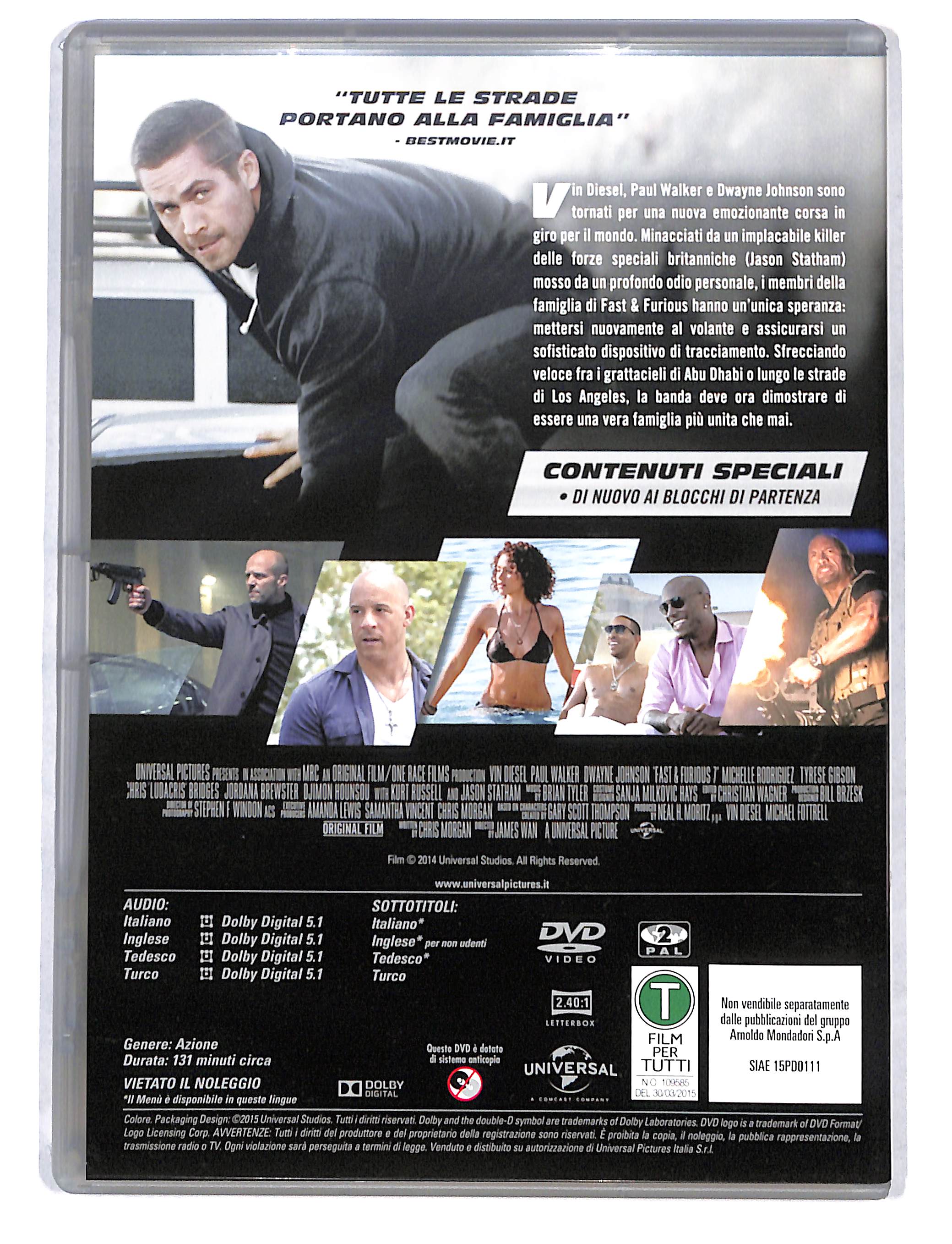 EBOND Fast &Furious 7 EDITORIALE DVD DB736305 - Image 2