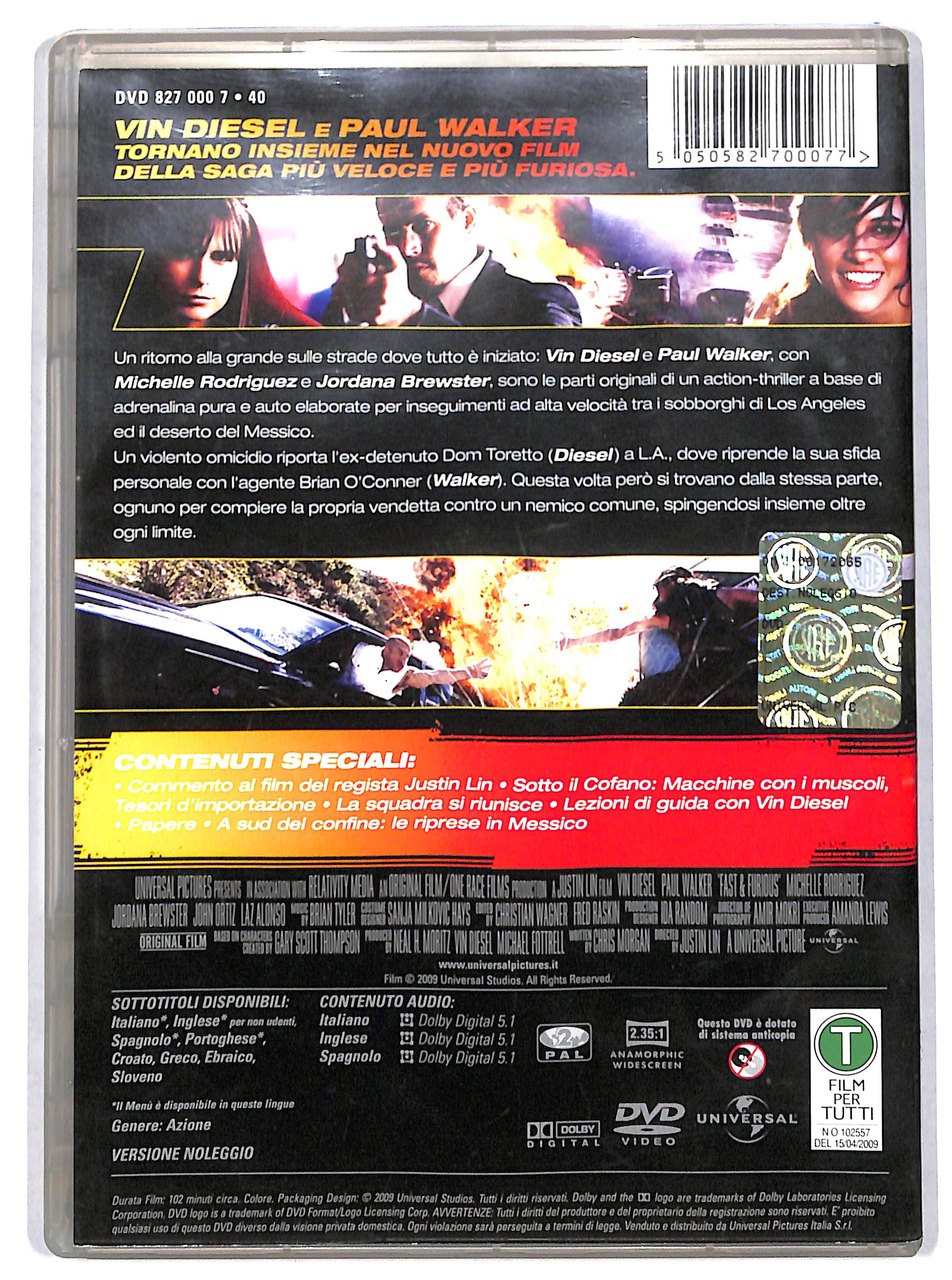 EBOND Fast & Furious - Solo parti originali NOLEGGIO DVD DB720162 - Image 2