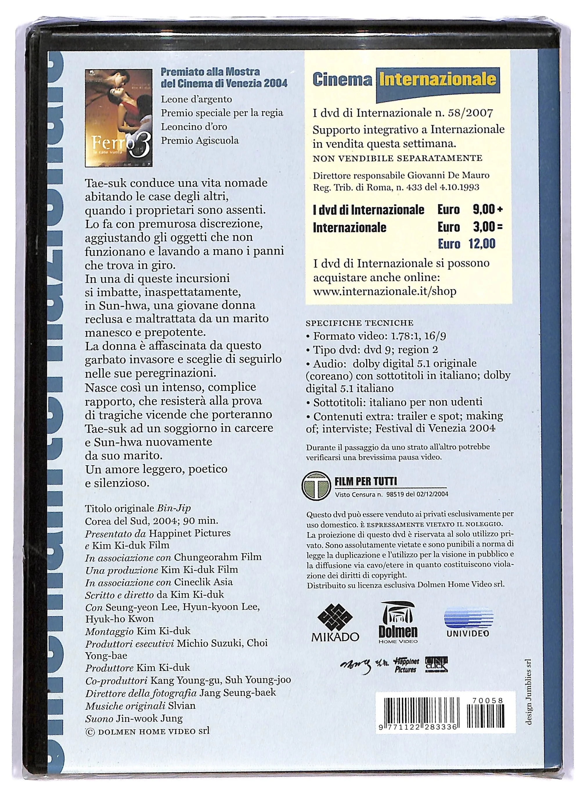 EBOND Ferro 3 La Casa Vuota EDITORIALE DVD DB733134 - Image 2