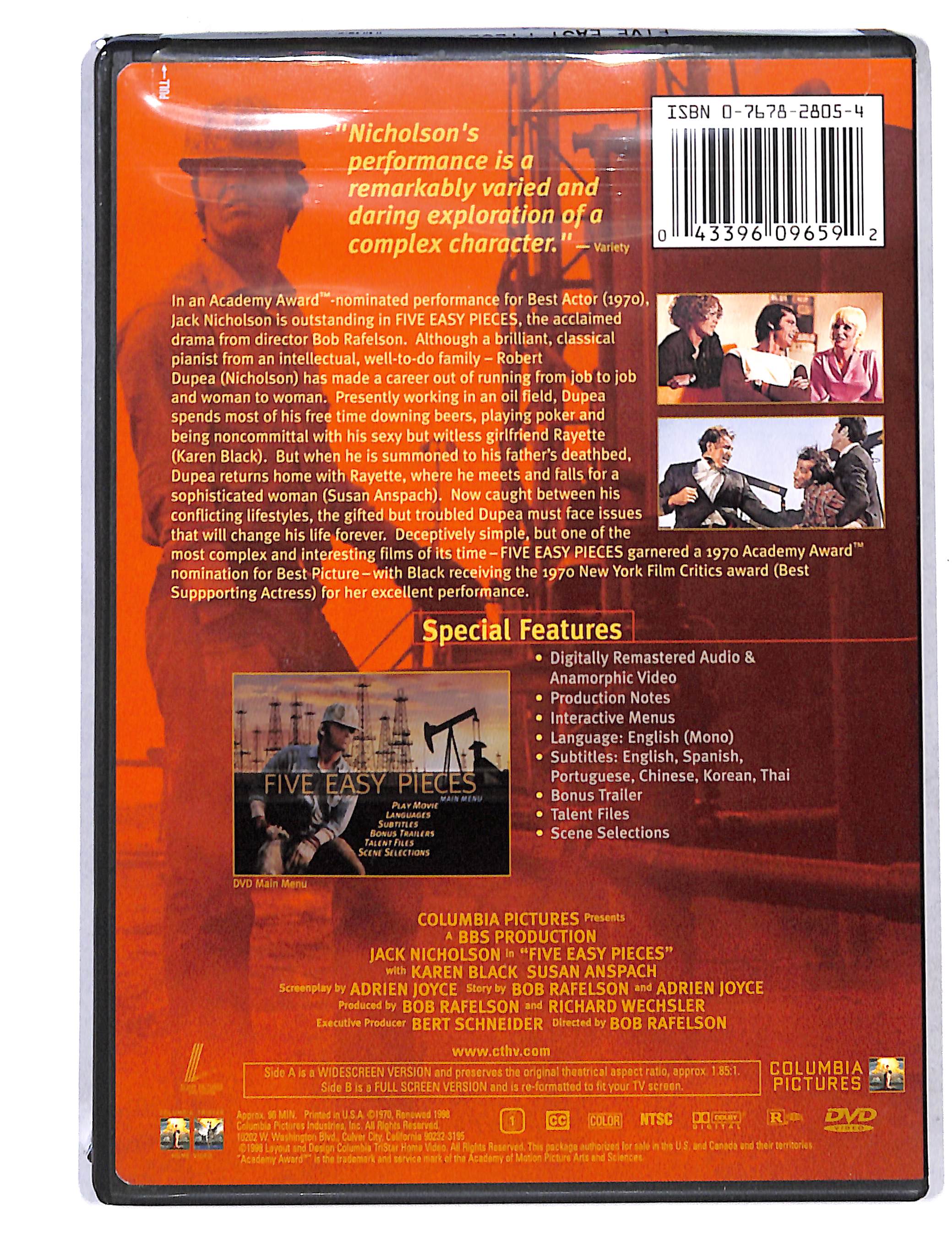 EBOND Five easy pieces Edizione UK DVD DB753208 - Image 2