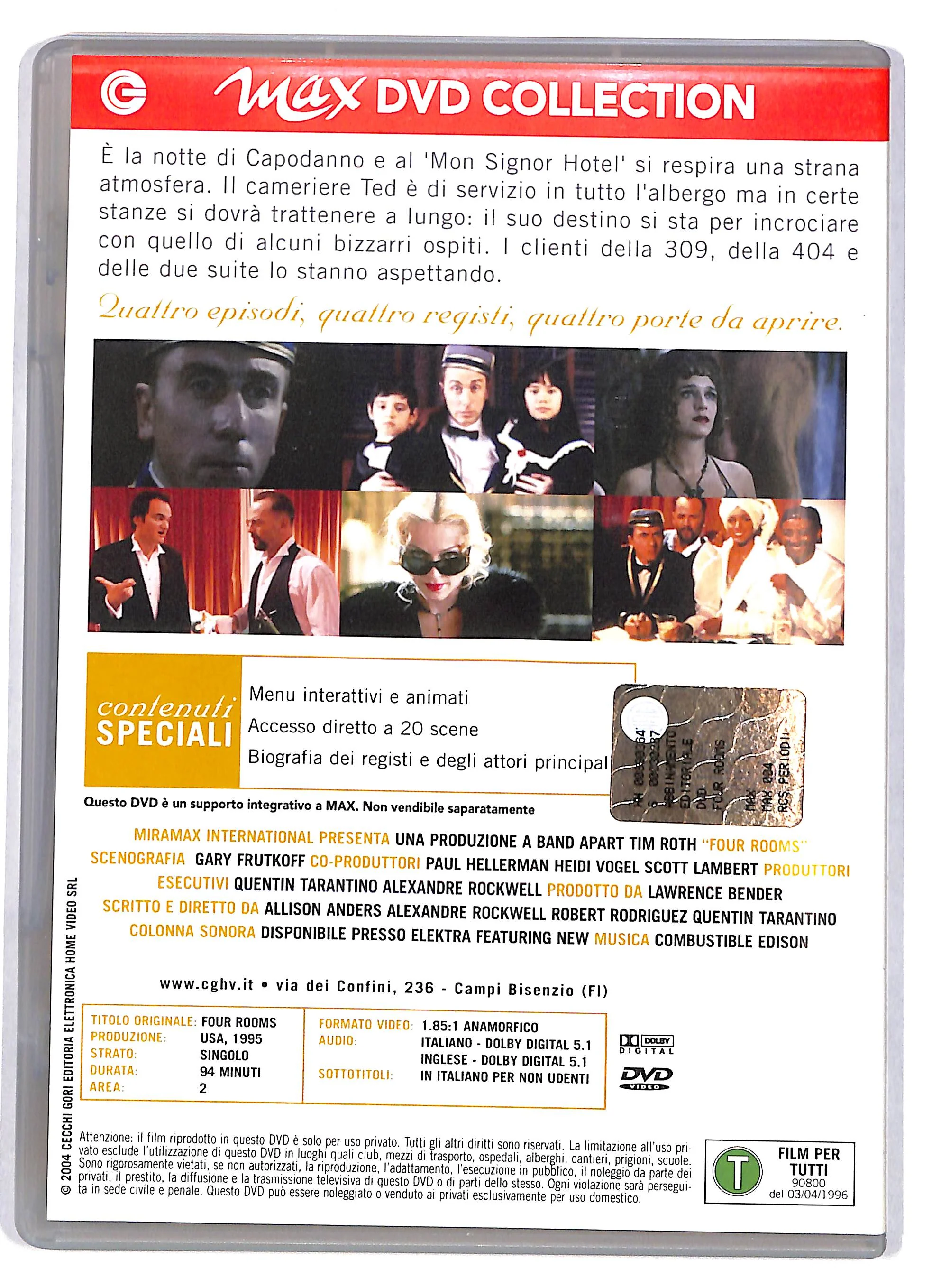EBOND Four Rooms EDITORIALE DVD DB711128 - Image 2