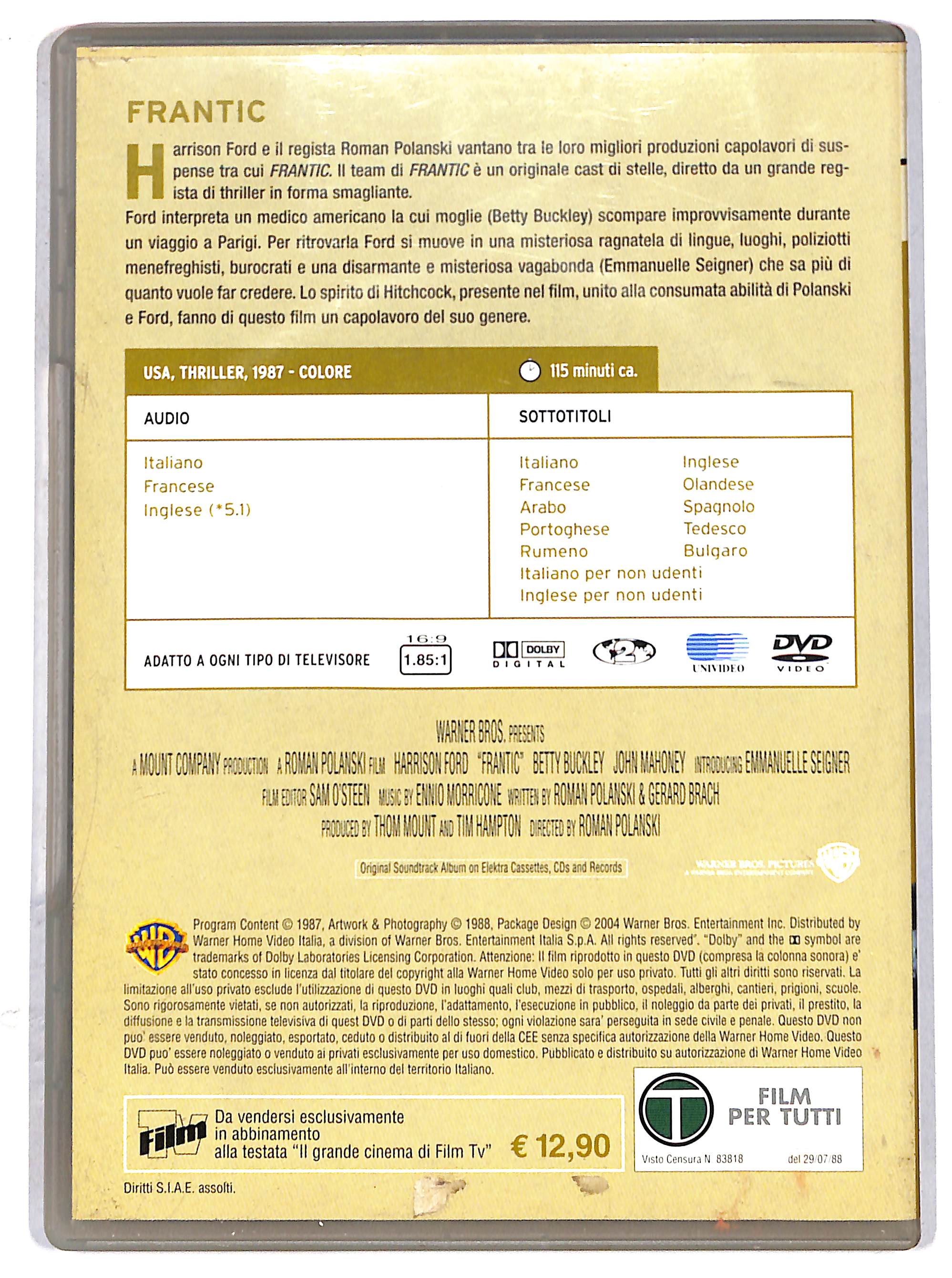 EBOND Frantic EDITORIALE DVD DB708909 - Image 2