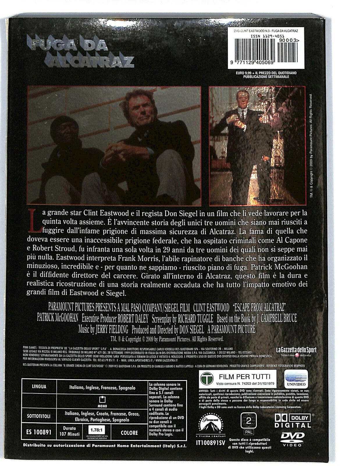EBOND Fuga Da Alcatraz  Editoriale DVD DB773060 - Image 2
