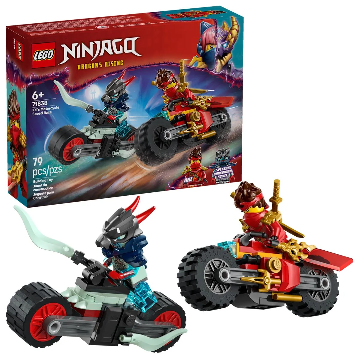 LEGO 71838 Gara di velocita sulla moto di Kai - Image 4