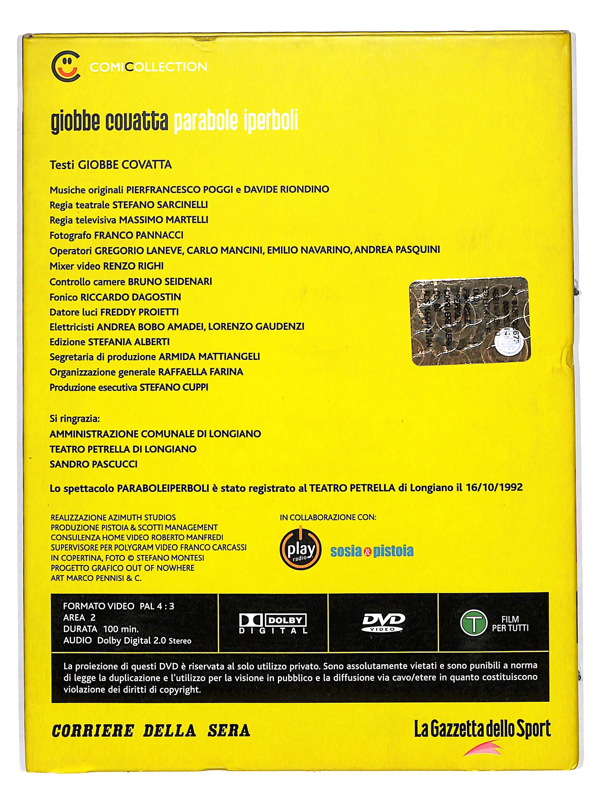 EBOND Giobbe Covatta - Parabole Iperboli EDITORIALE DVD DB697121 - Image 2