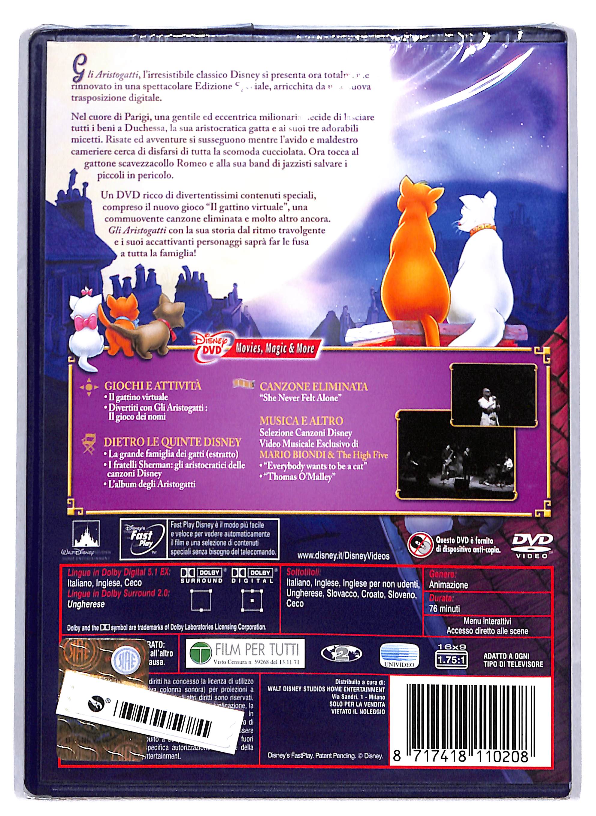 EBOND Gli Aristogatti Edizione Speciale DVD DB751650 - Image 2