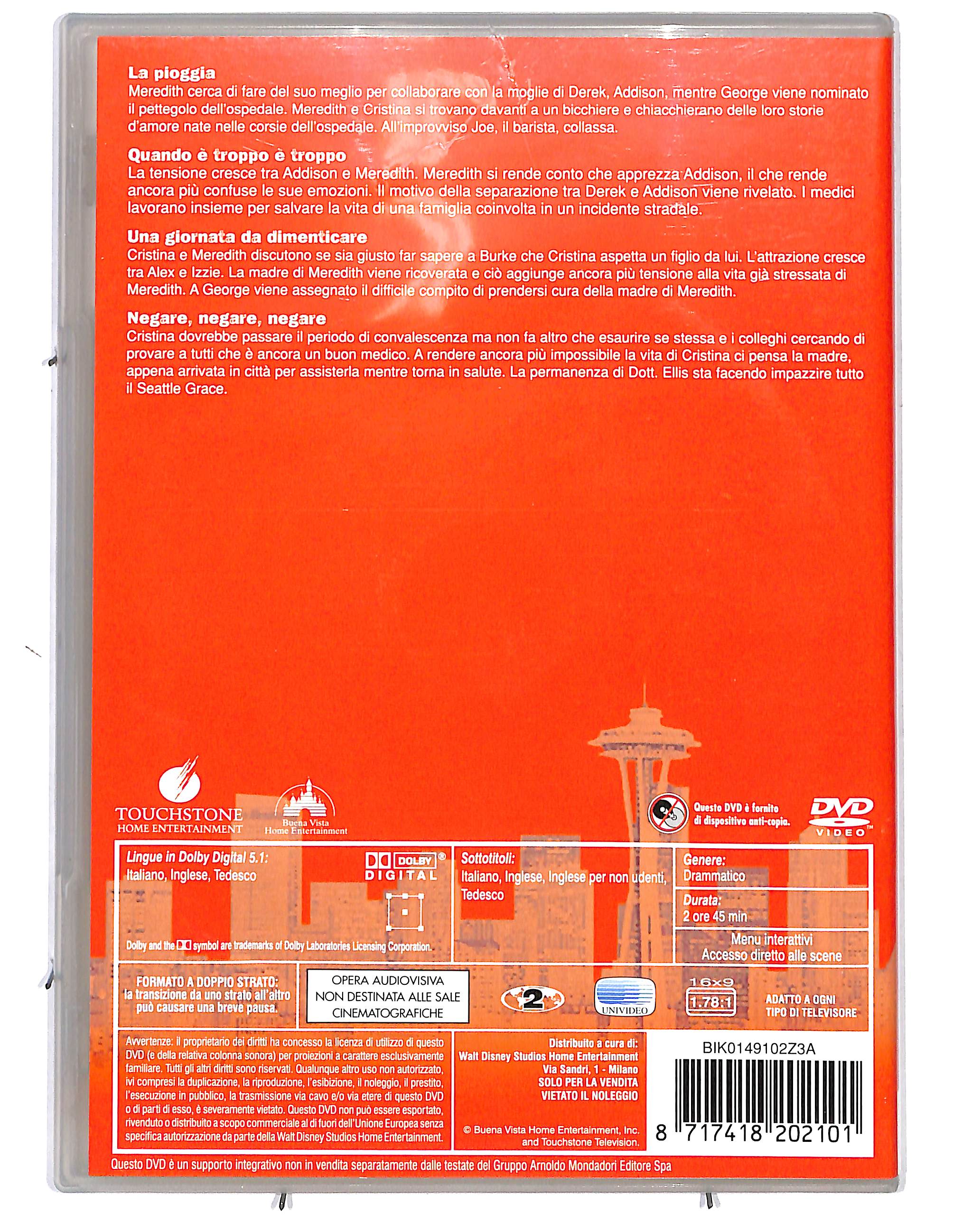 EBOND Grey's Anatomy Seconda serie Disco 1 Ep.1-4 DVD DB750708 - Image 2