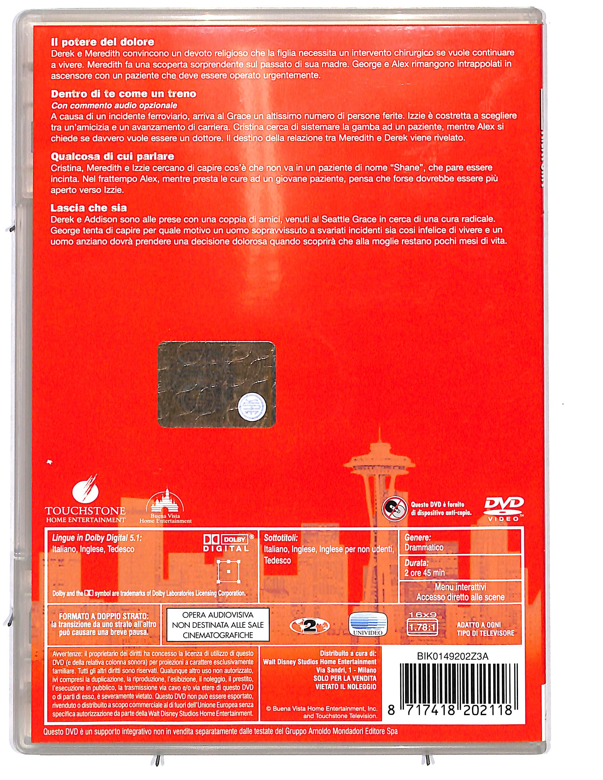 EBOND Grey's Anatomy Seconda serie Disco 2 Ep.5-8 DVD DB750707 - Image 2