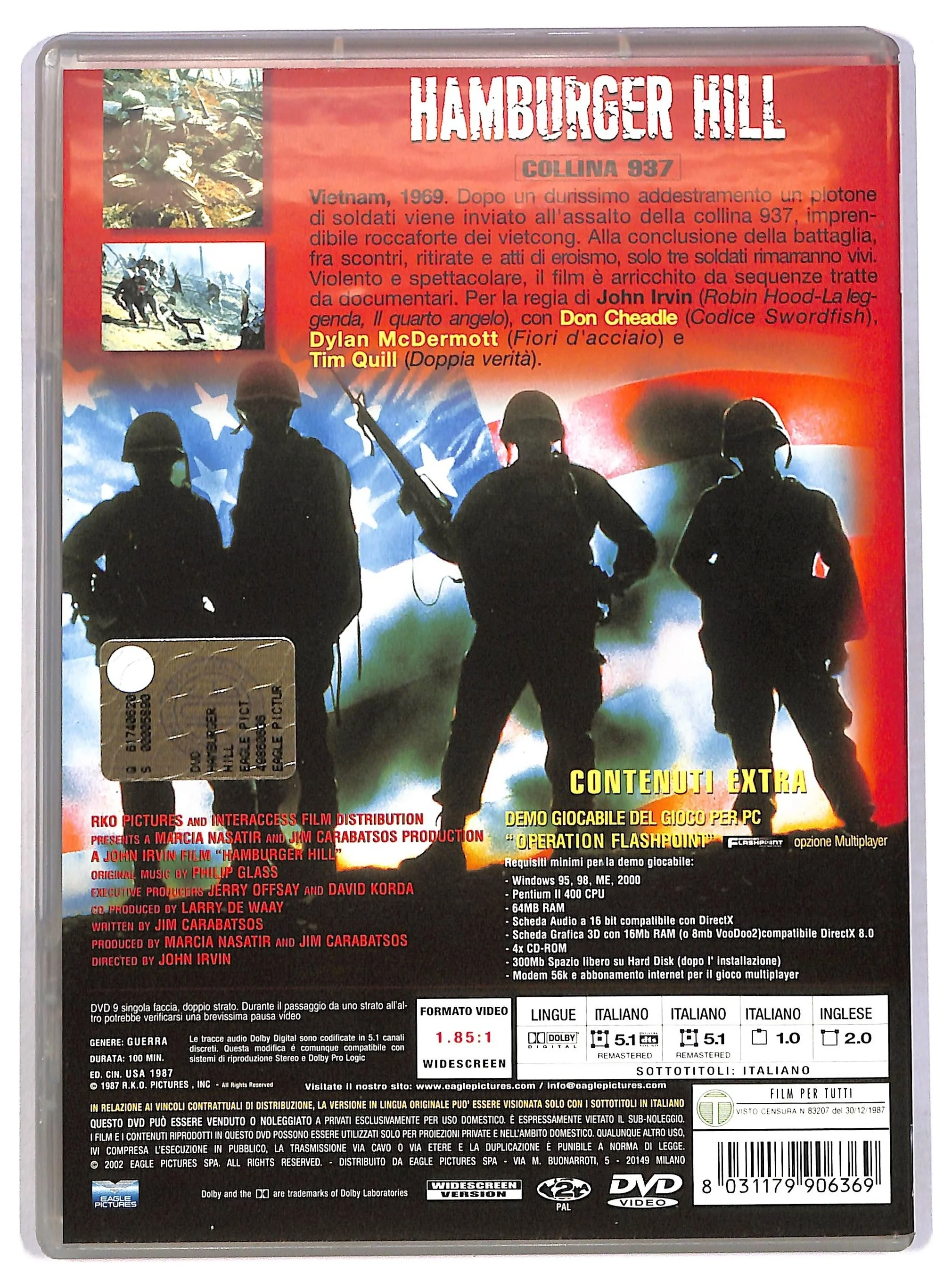 EBOND Hamburger Hill: collina 937 NOLEGGIO DVD DB769329 - Image 2